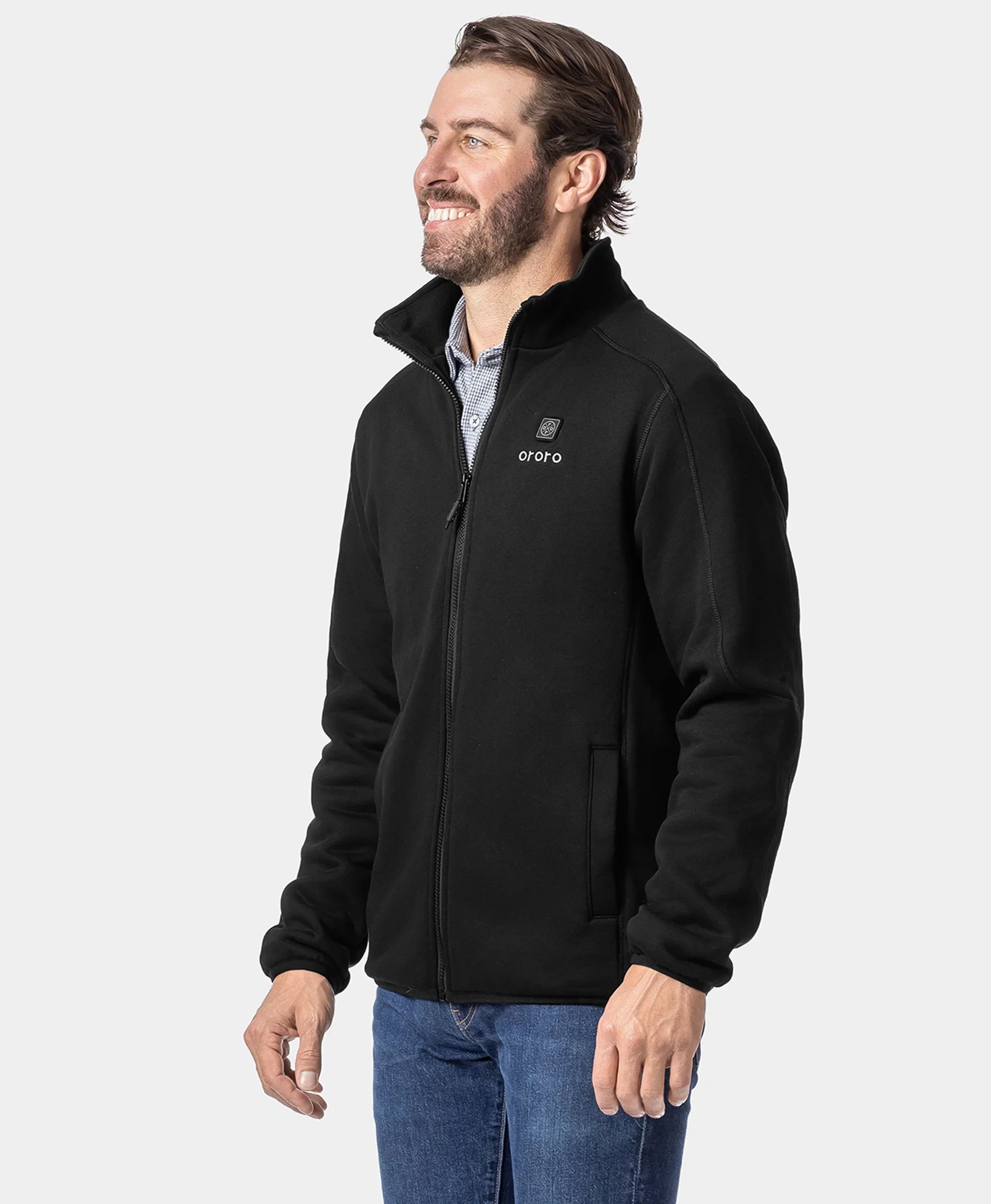 ORORO Heated Men's Heated Full-Zip Fleece Jacket - Image 14
