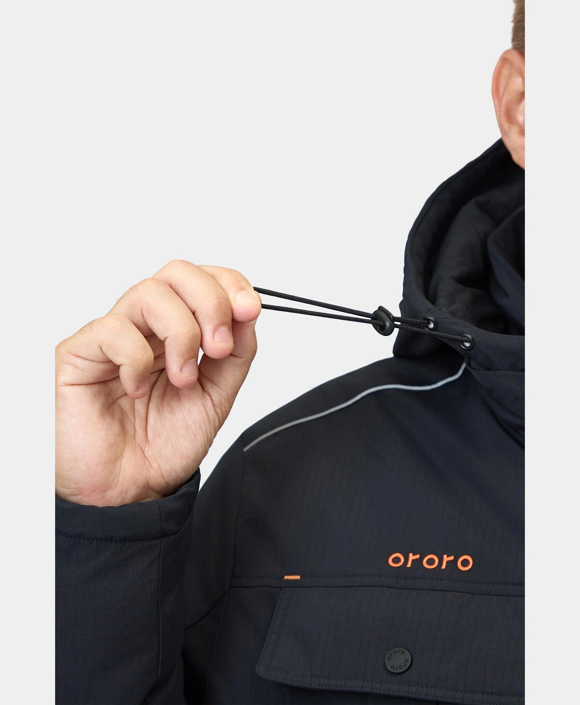 ORORO Heated (Open-box) Missoula SureWarm® Men's 6-Zone Dual-Control Dual-Source Heated Jacket (Battery Set Not Included) - Image 8
