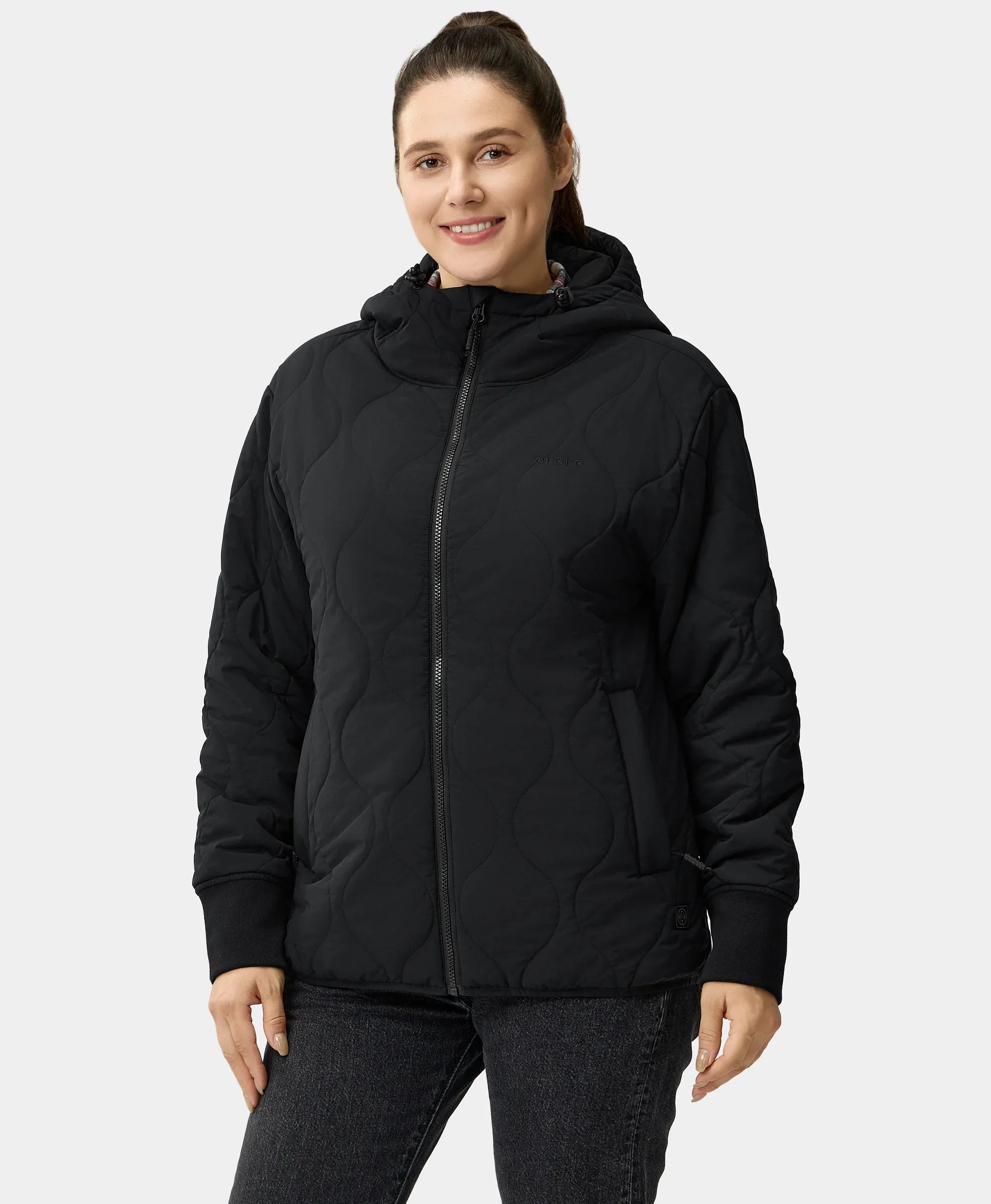 ORORO Heated Stargazer Women's Heated Quilted Hoodie Jacket (ORORO Heated Final Sale) - Image 10