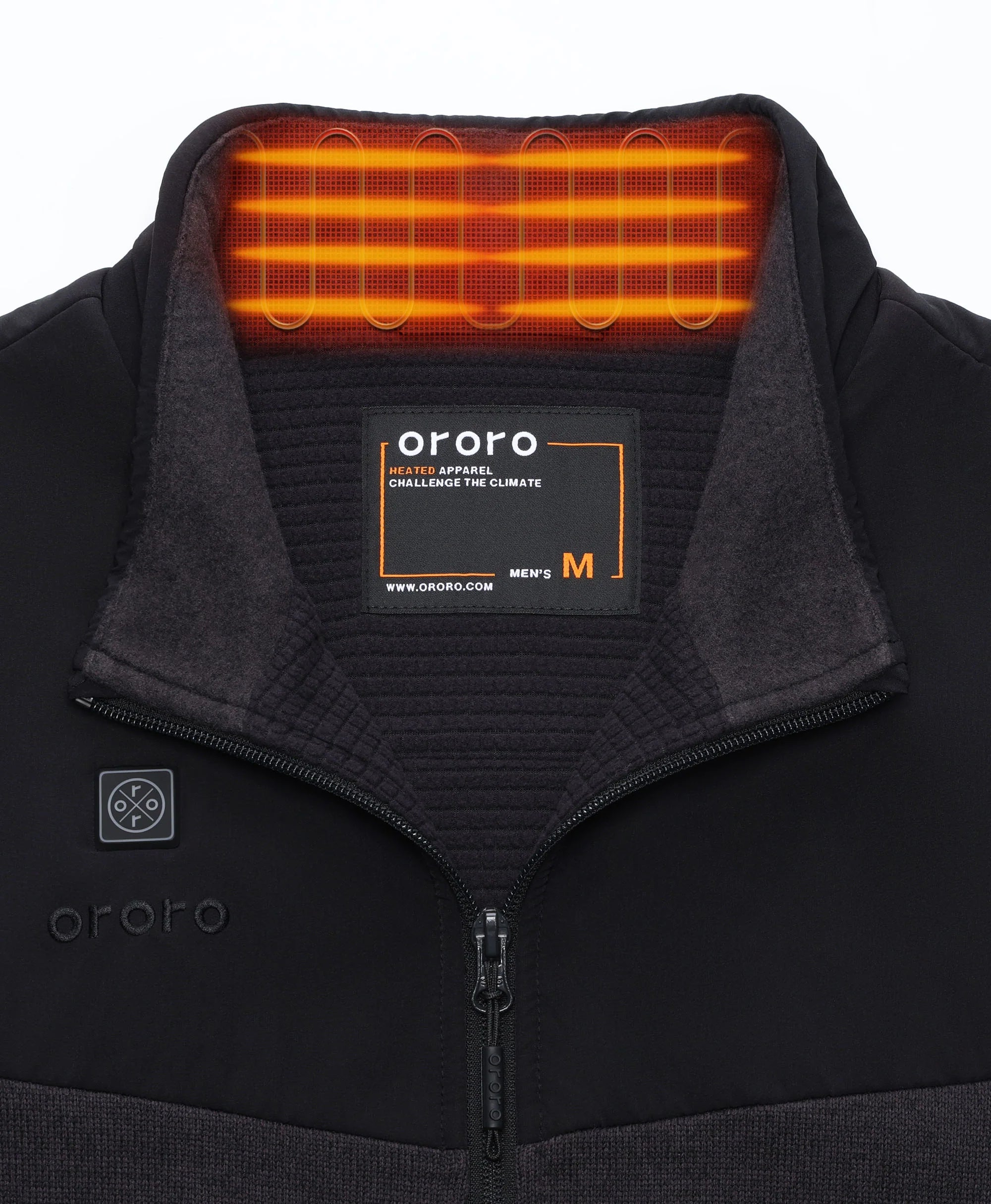 ORORO Heated Augusta Men's Heated Sweater Fleece Vest - Image 10