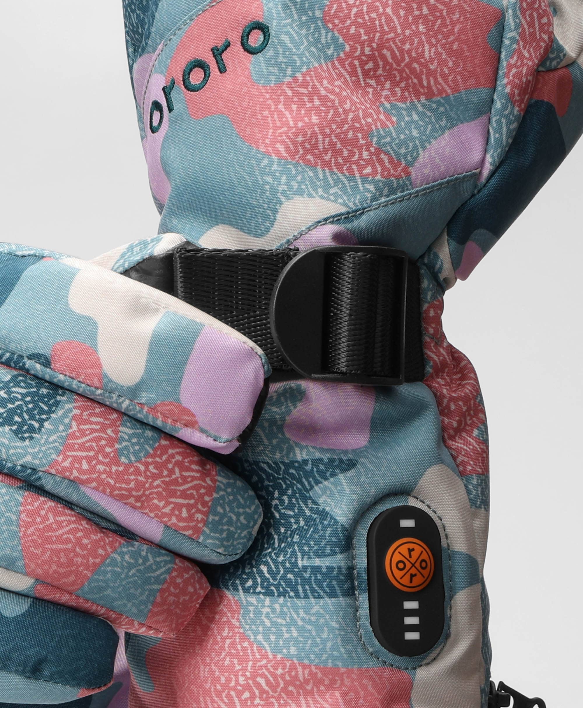 ORORO Heated (Open-box) Kyoto Women's Colorprint Heated Lightweight Gloves - Image 5