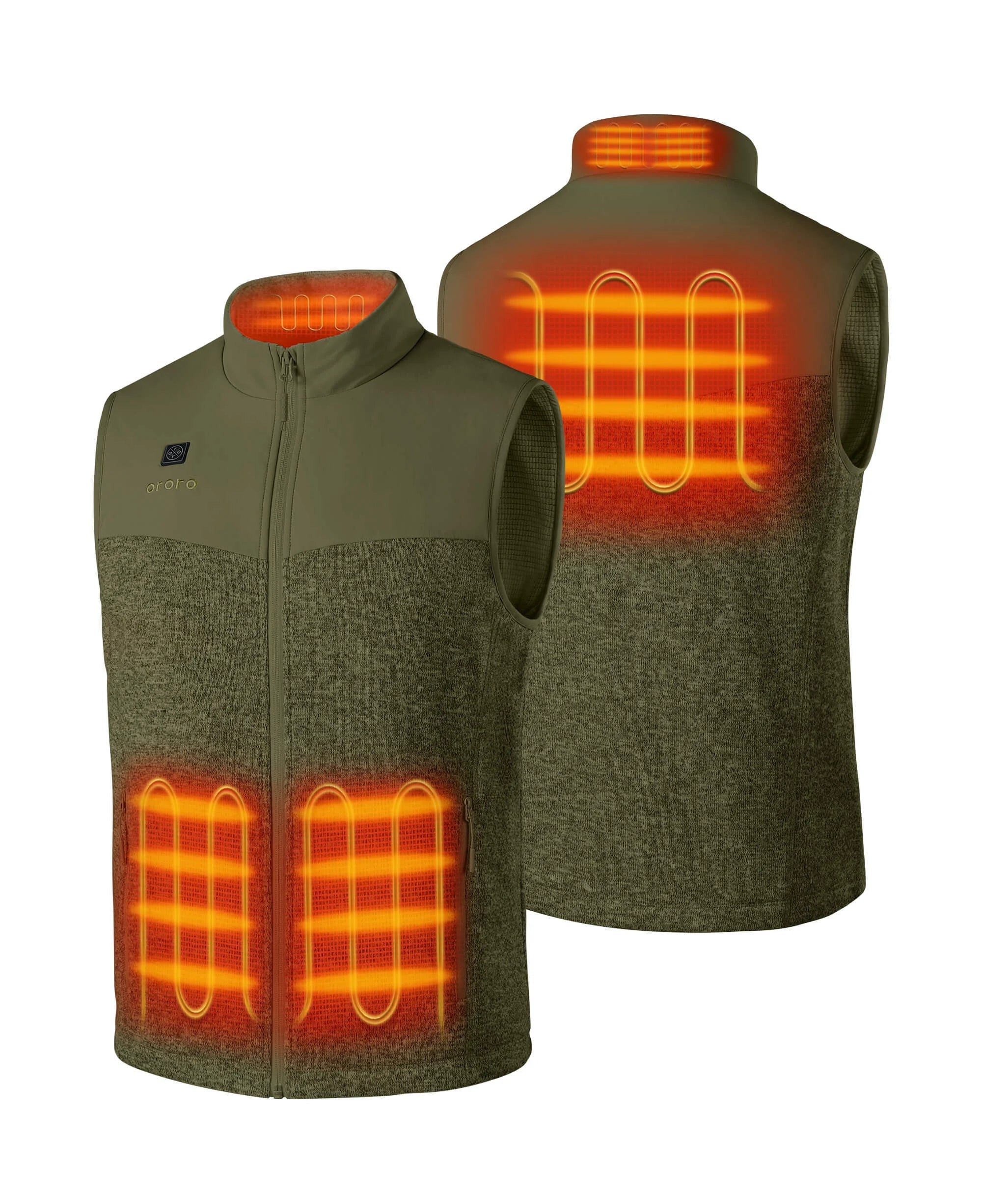 ORORO Heated (Open-box) Augusta Men's Heated Sweater Fleece Vest (Battery Set Not Included) - Image 18