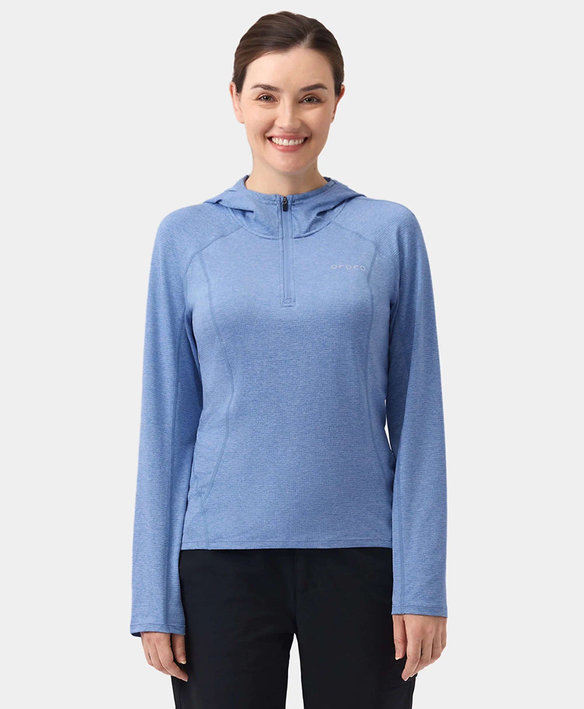 ORORO Heated Women’s TechTrail ¼-Zip Hoodie