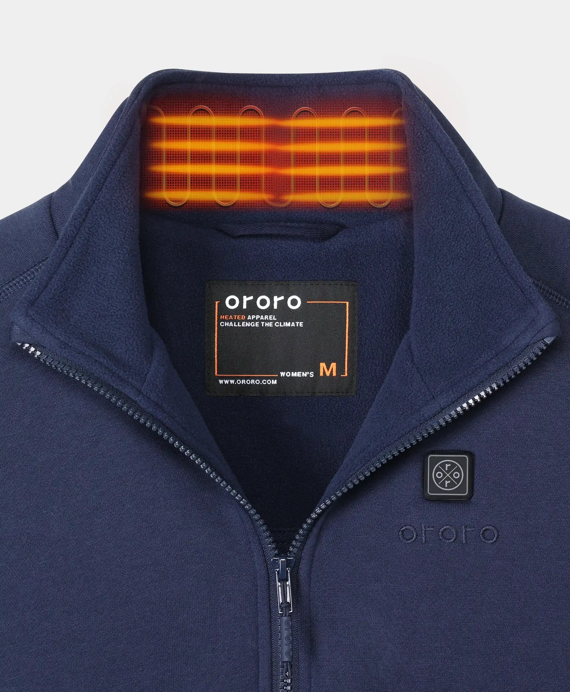 ORORO Heated Women's Heated Full-Zip Fleece Jacket - Image 3