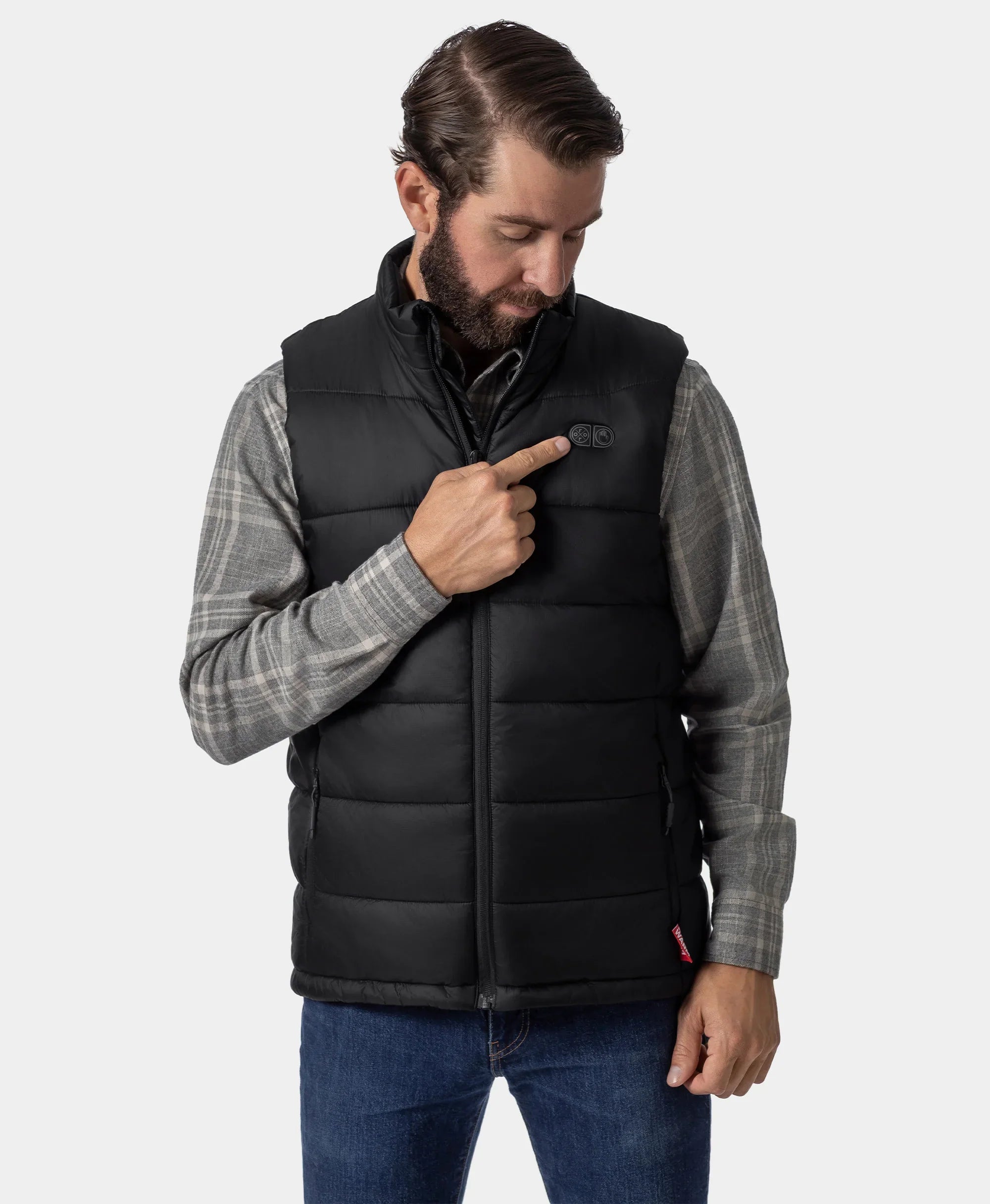 ORORO Heated SureWarm® Men's 7-Zone Dual-Control Classic Pro Heated Vest (Lower Back Heating) (Apparel Only) - Image 5