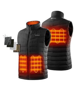 ORORO Heated (Open-box) Men's Heated Lightweight Down Vest (Battery Set Not Included)