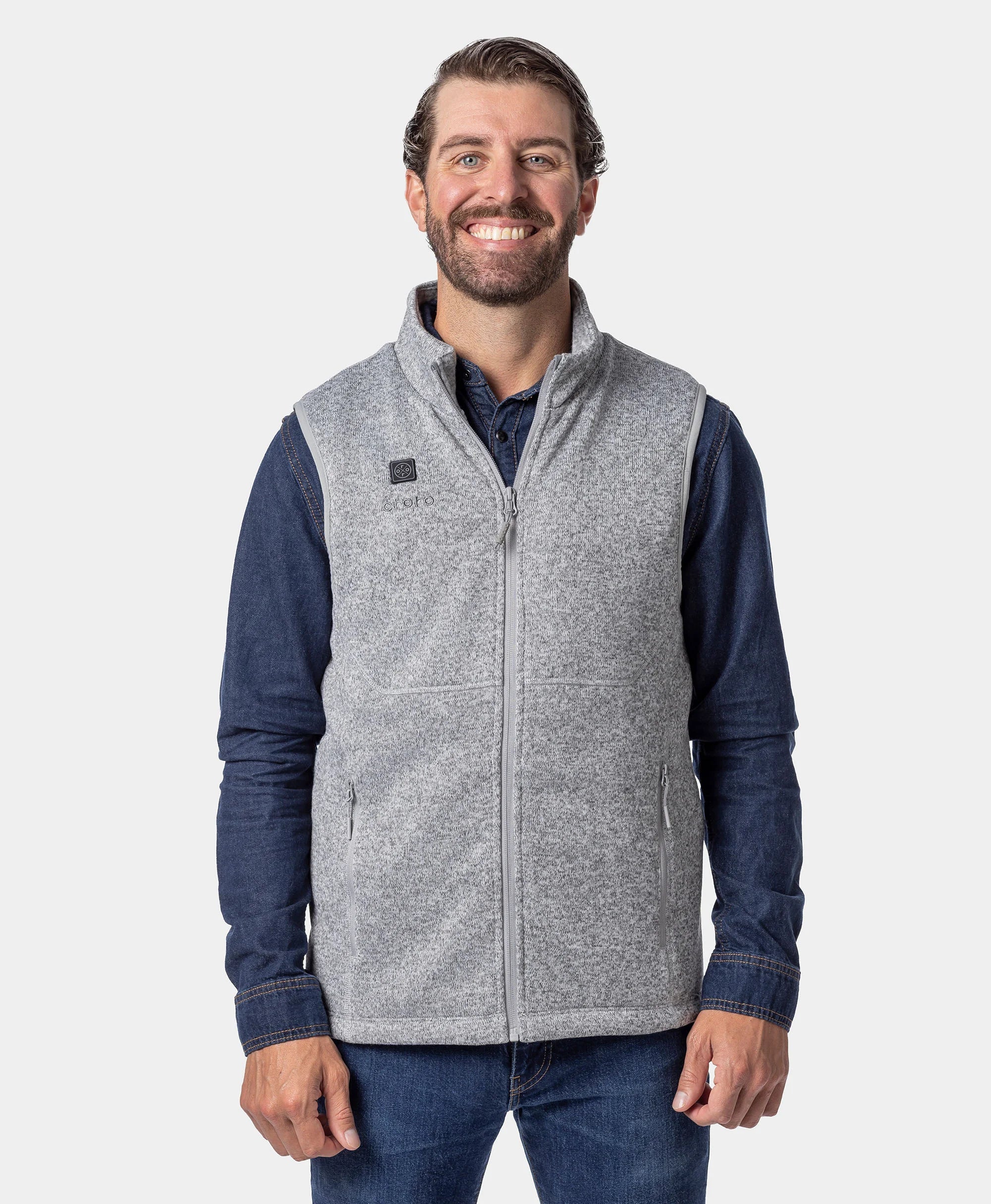 ORORO Heated Augusta Tournament ORORO Heated Men's 4-Zone Heated Sweater Fleece Vest - Image 26