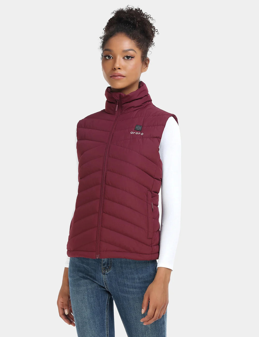 ORORO Heated Women's Heated Lightweight Down Vest - Image 39