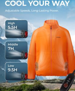 Alternative view of ORORO Heated ZenFlow Power Cooling Jacket