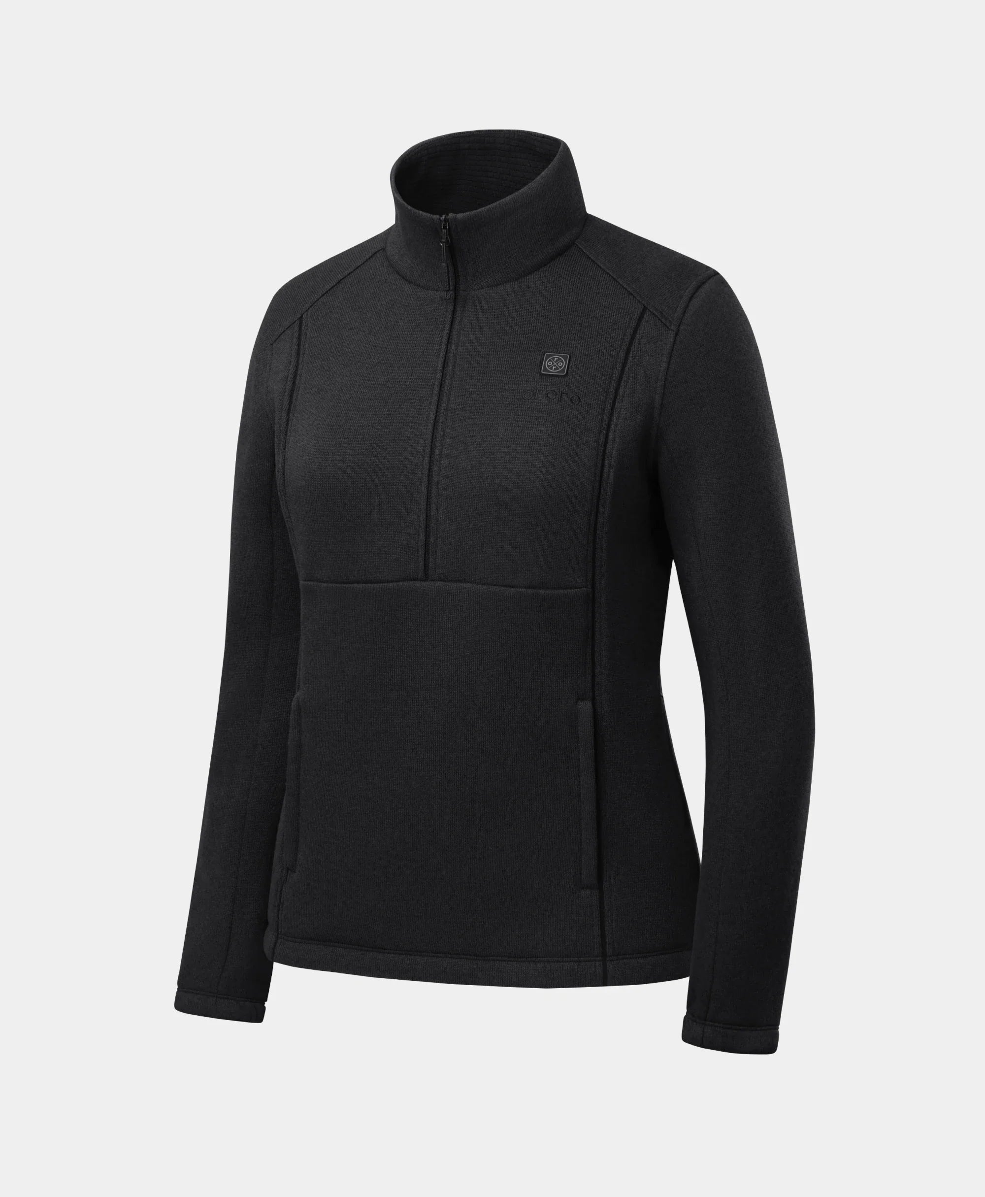 ORORO Heated (Open-box) Augusta Women's 4-Zone Heated Sweater Fleece Qtr Zip Jacket (Battery Set Not Included) - Image 2