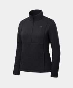ORORO Heated Augusta Women's 4-Zone Heated Sweater Fleece Qtr Zip Jacket (Apparel Only)