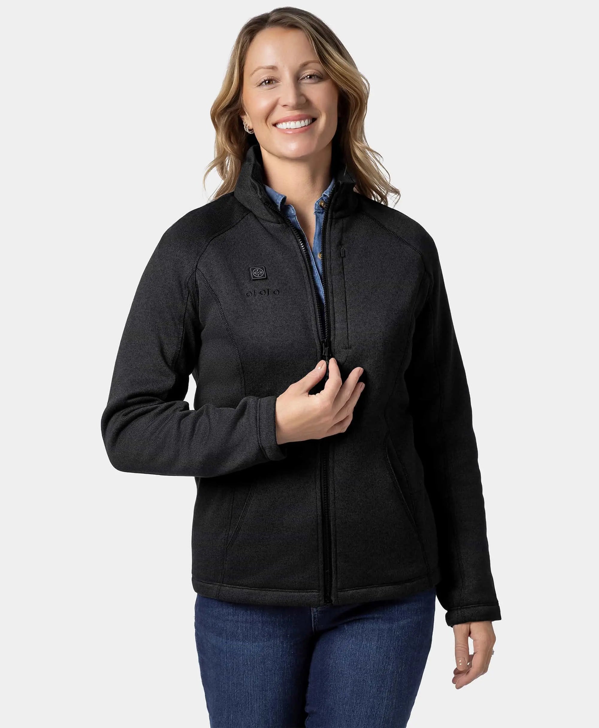 ORORO Heated (Open-box) Augusta Tournament Women's 4-Zone Heated Sweater Fleece Jacket (Battery Set Not Included) - Image 16