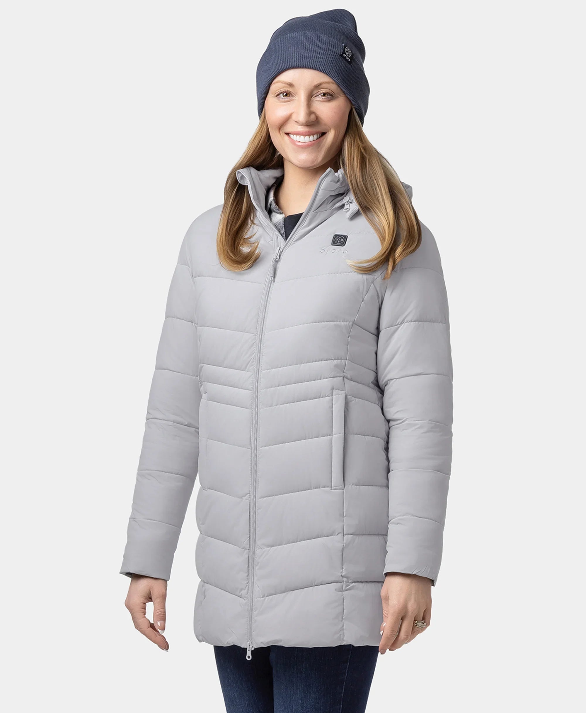 ORORO Heated Parkside Women's 4-Zone Heated Puffer Parka Jacket (Apparel Only) - Image 23