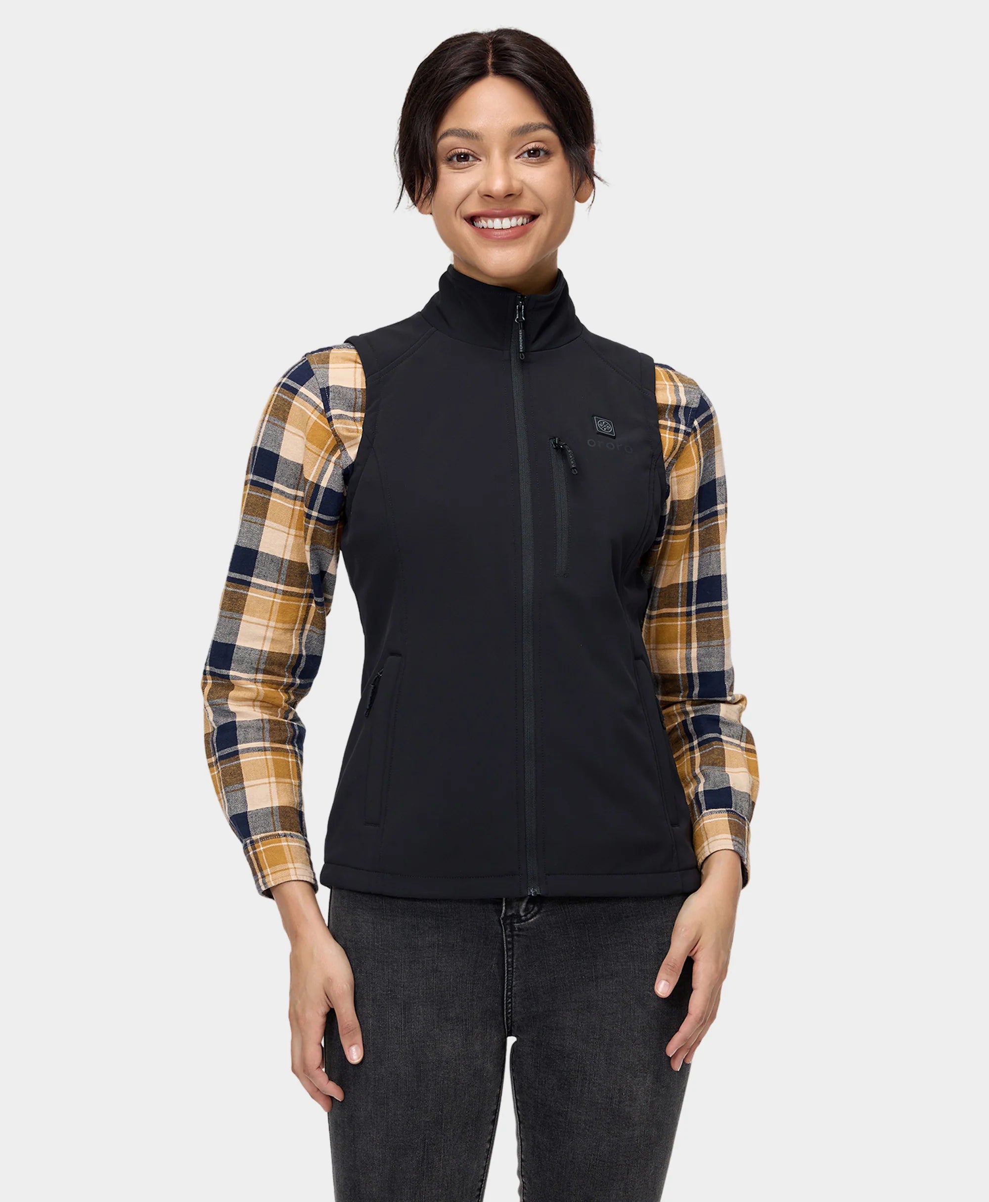 ORORO Heated Women's Heated Softshell Vest - Lower Back Heating - Image 14