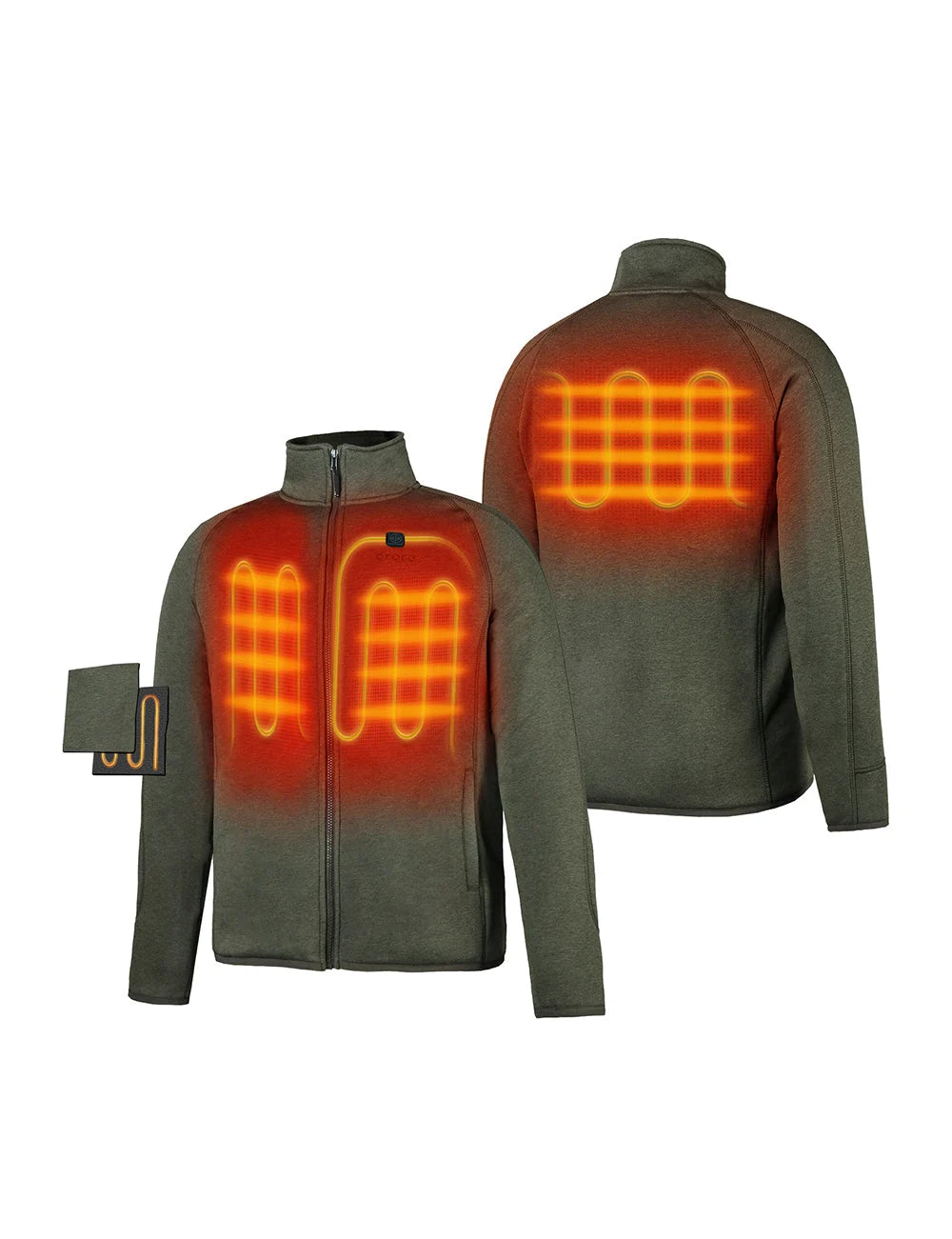 ORORO Heated Men's Heated Full-Zip Fleece Jacket (Apparel Only) - Image 19