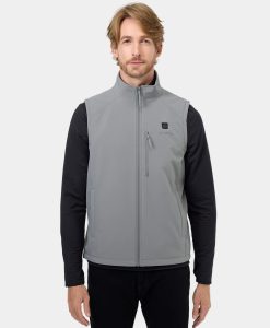 ORORO Heated Men's Heated Softshell Vest - Lower Back Heating (Apparel Only)