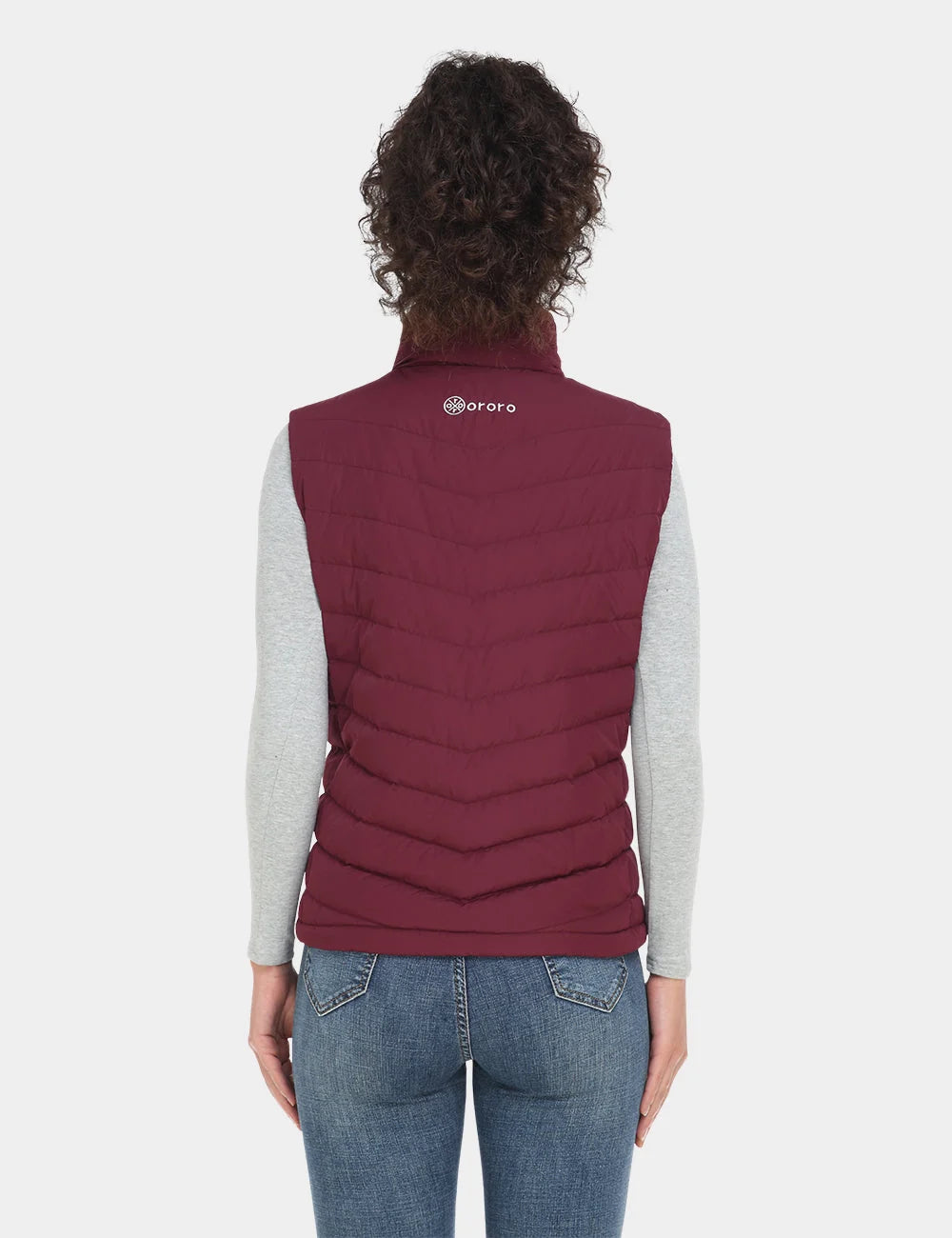 ORORO Heated Women's Heated Lightweight Down Vest (Apparel Only) - Image 26