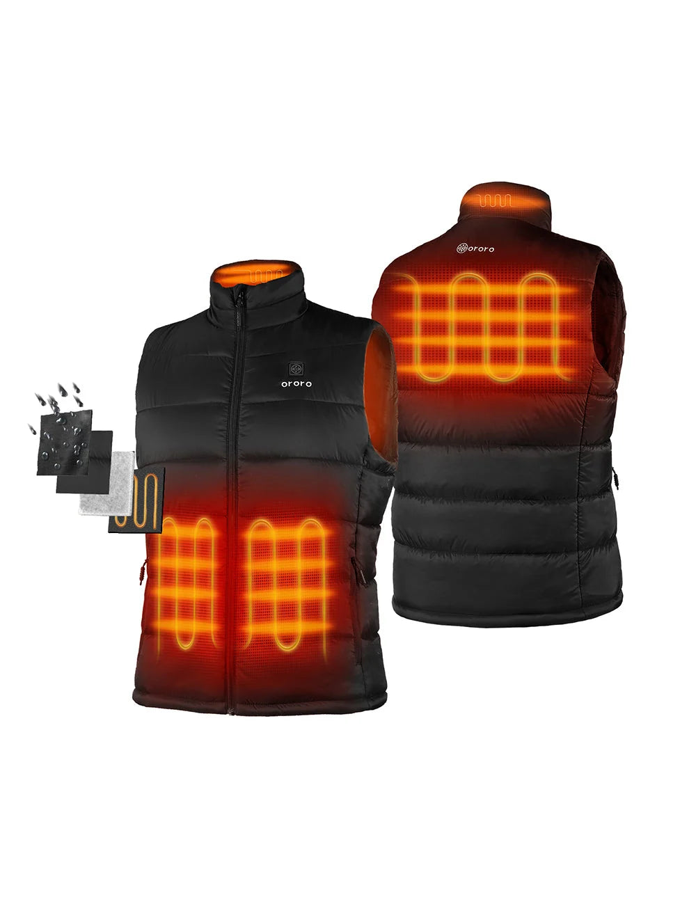 ORORO Heated Men's Classic Heated Vest (Apparel Only) - Image 2