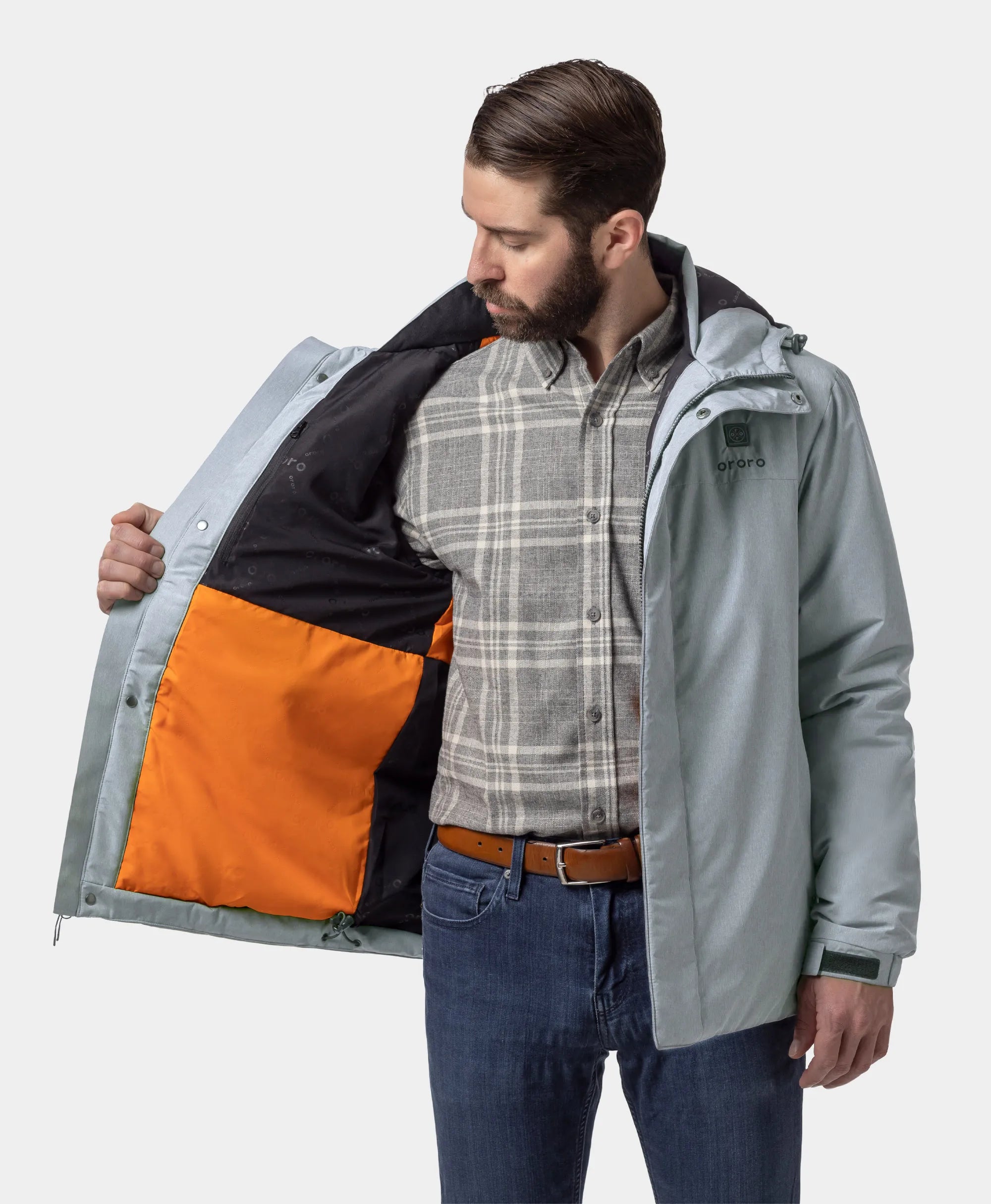 ORORO Heated Men's Thermolite® Heated Padded Jacket - Image 28