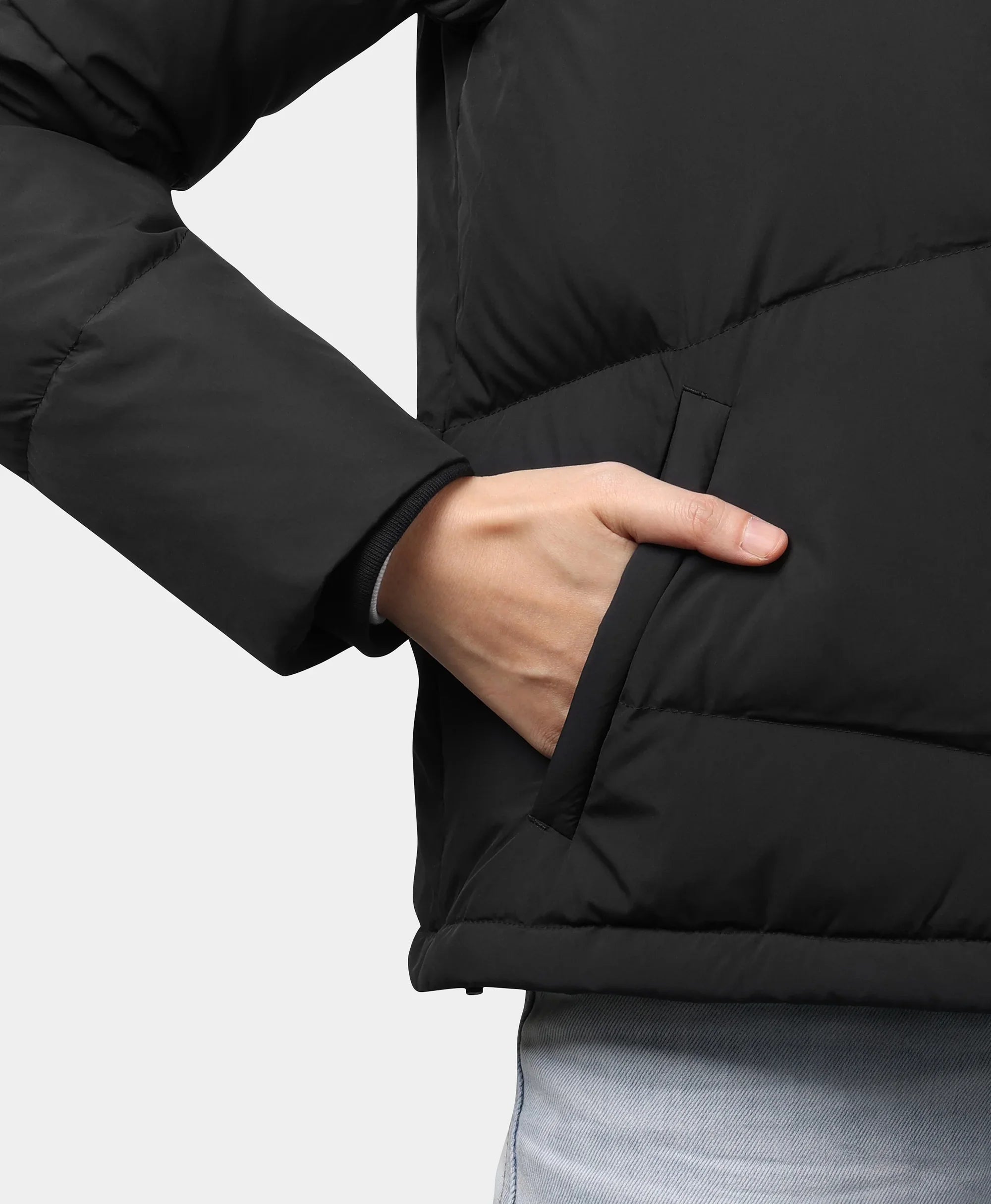 ORORO Heated (Open-box) Cloudpop Women's 4-Zone Heated Puffer Down Hooded Jacket (Battery Set Not Included) - Image 12
