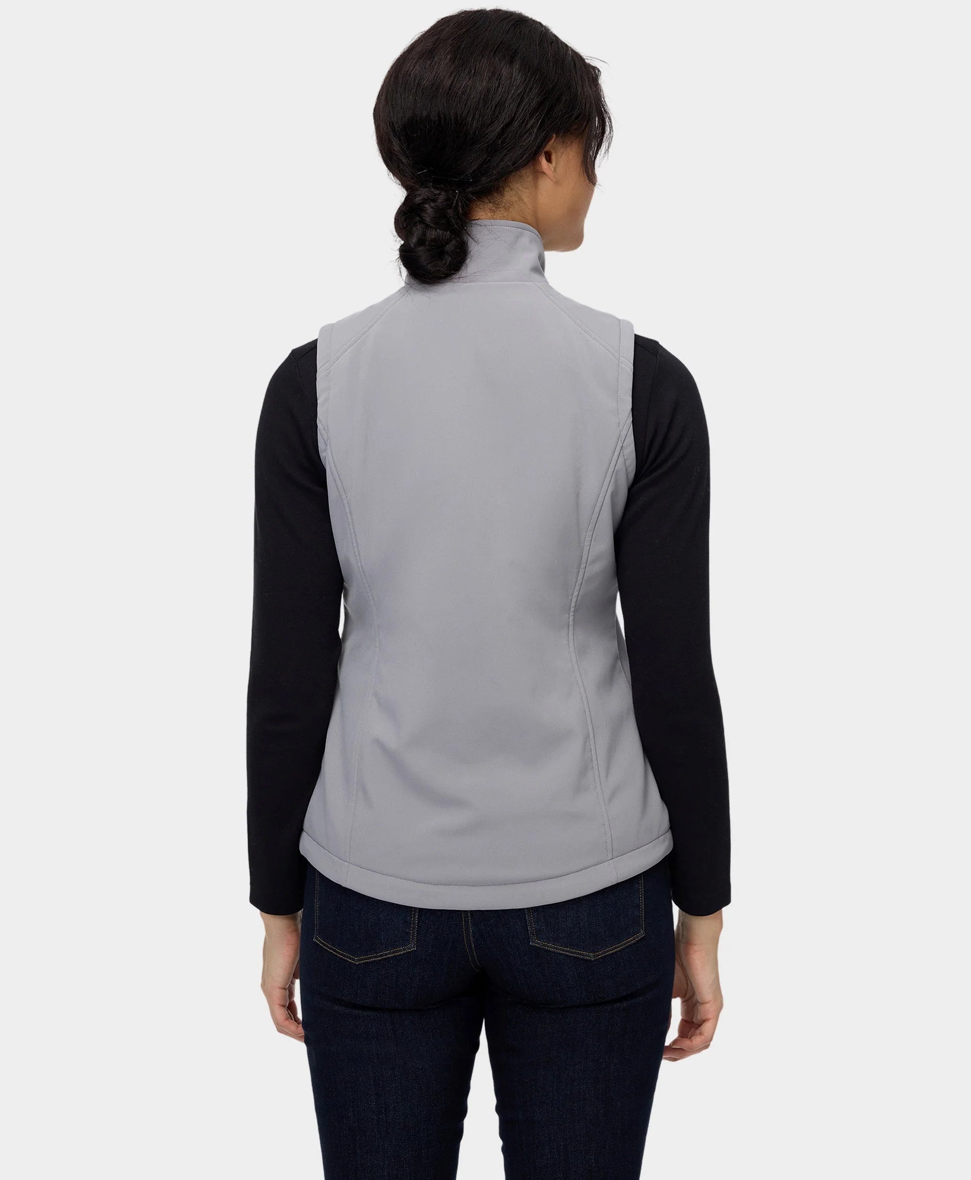 ORORO Heated Women's Heated Softshell Vest - Lower Back Heating (Apparel Only) - Image 32