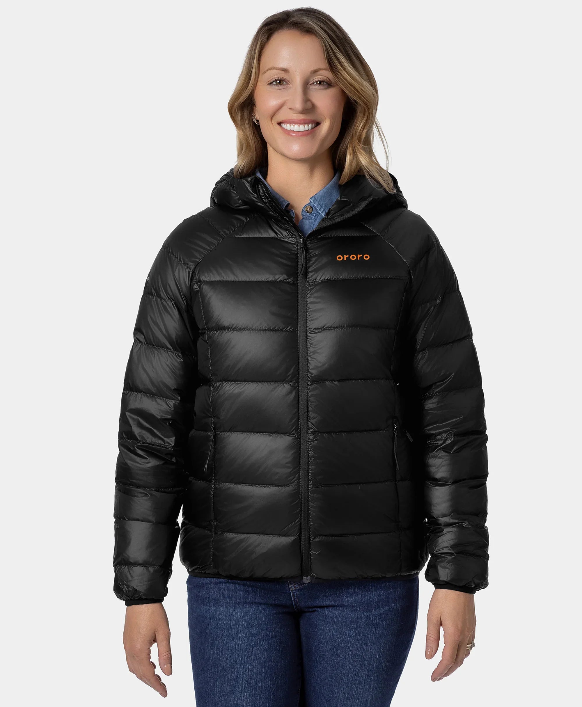 ORORO Heated Aero Women's 4-Zone Packable Heated Down Jacket - Image 30