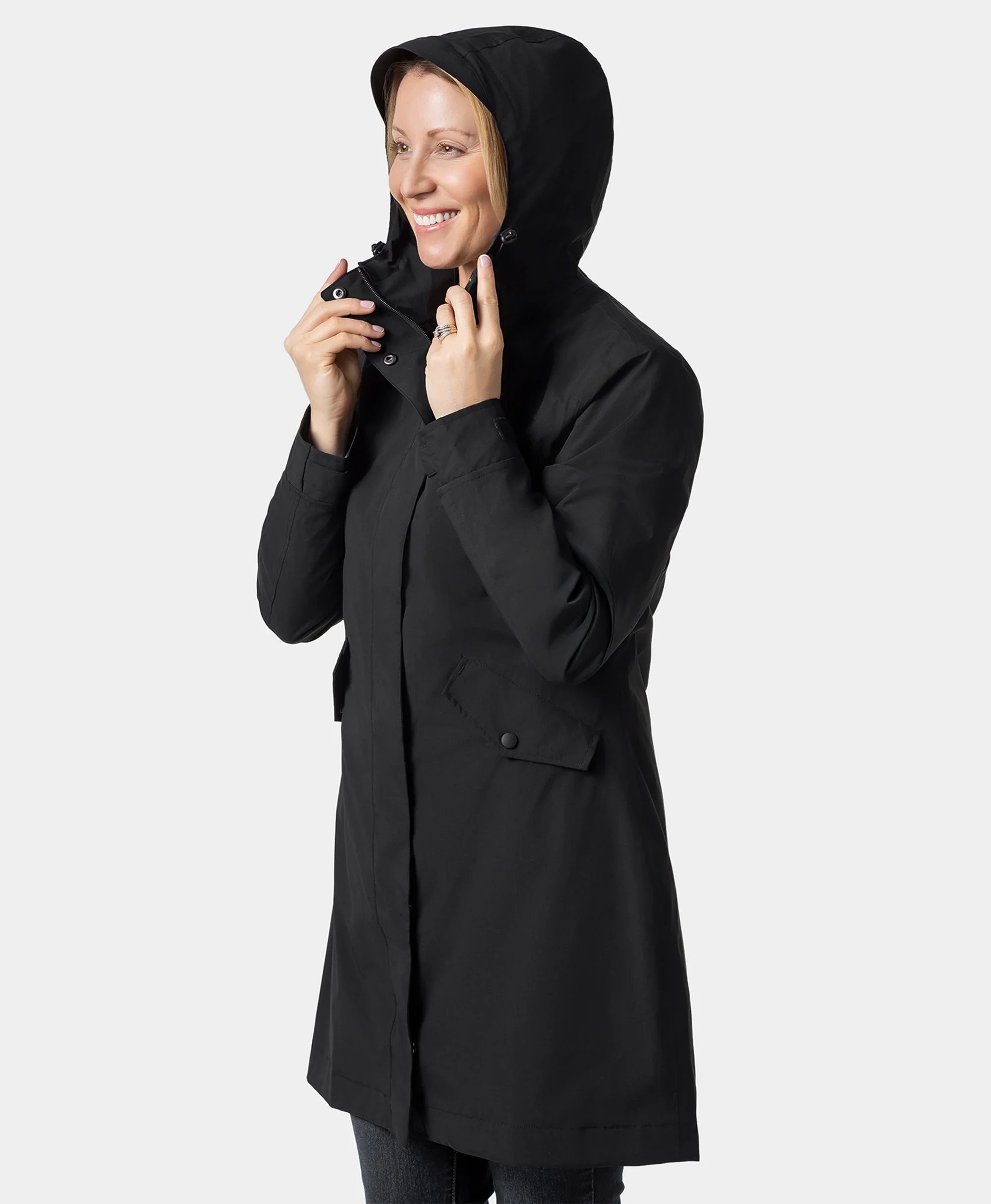 ORORO Heated Downtown Women's Heated Rain Trench (Apparel Only) - Image 20
