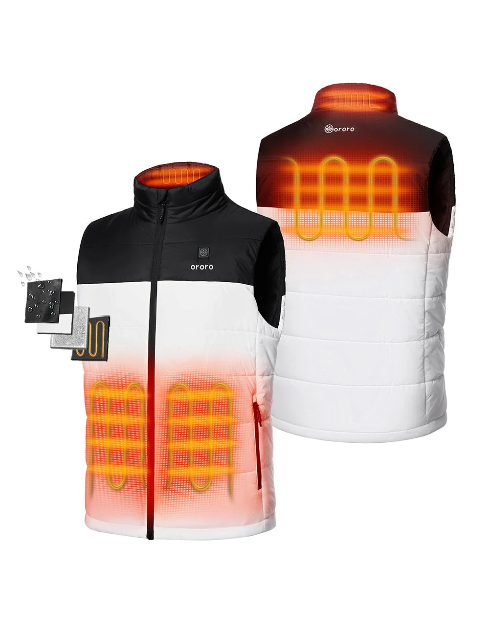 ORORO Heated Men's Classic Heated Vest (Apparel Only) - Image 64
