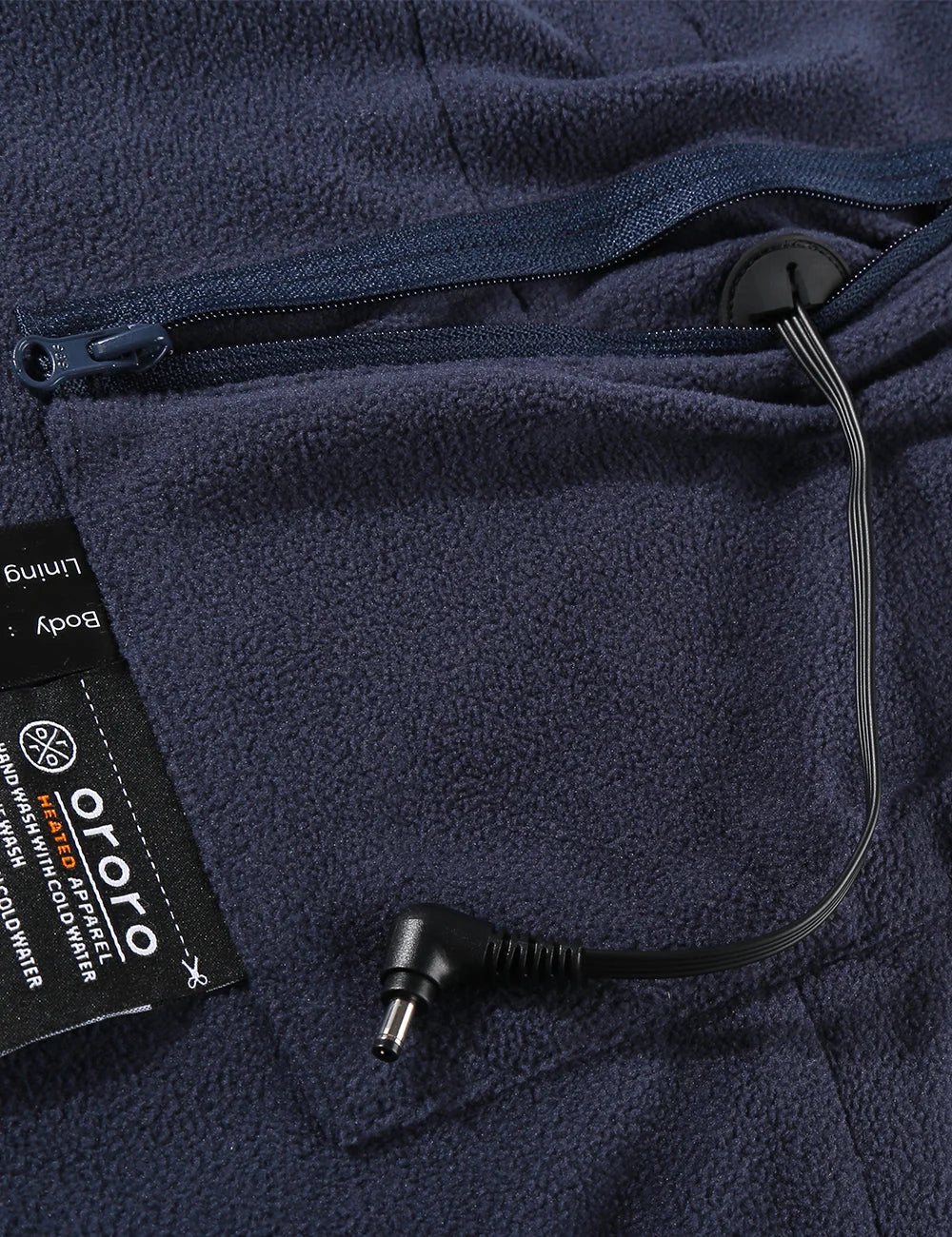 ORORO Heated Men's Heated Fleece Vest (Apparel Only) (ORORO Heated Final Sale) - Image 47