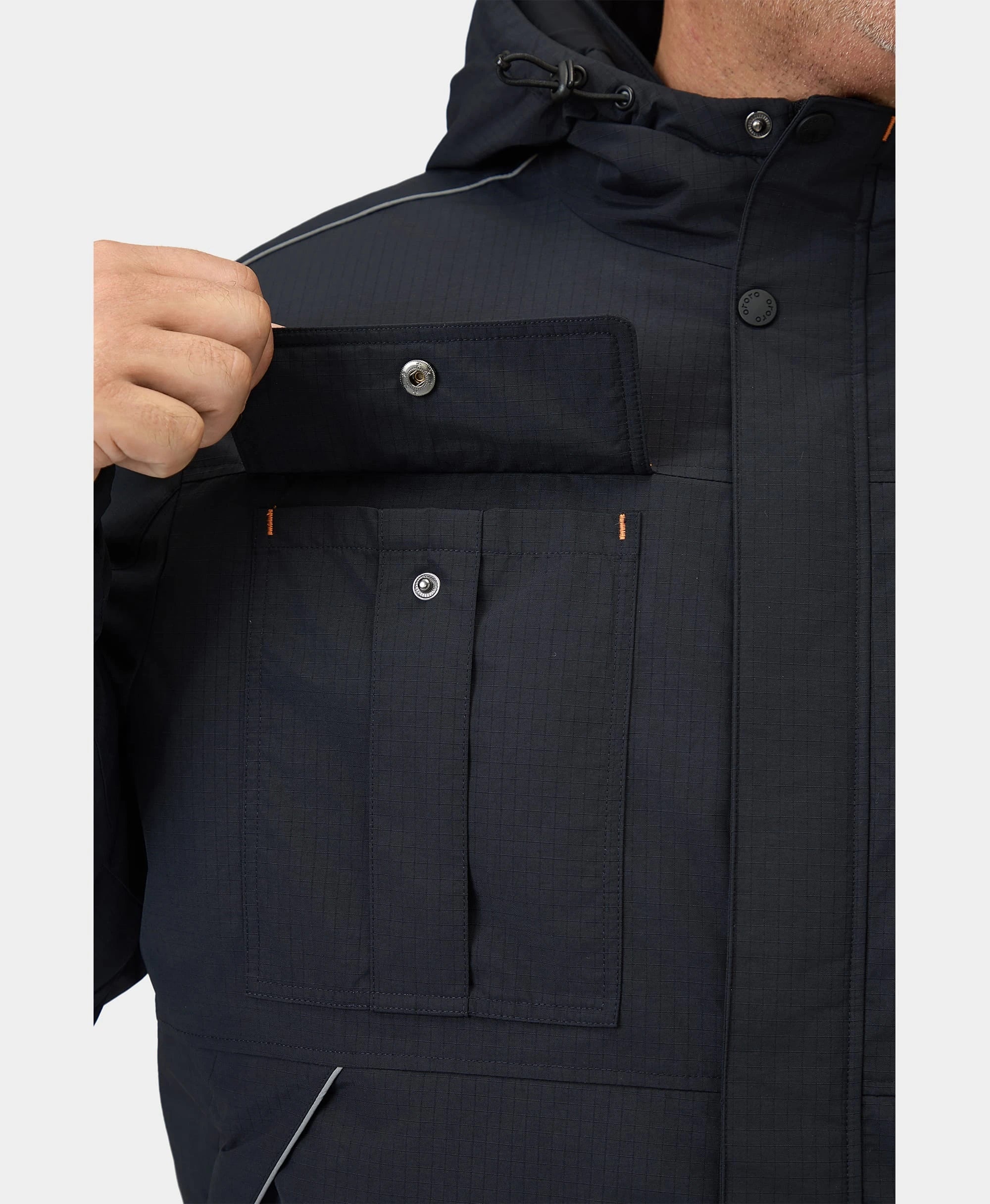 ORORO Heated (Open-box) Missoula SureWarm® Men's 6-Zone Dual-Control Dual-Source Heated Jacket (Battery Set Not Included) - Image 9
