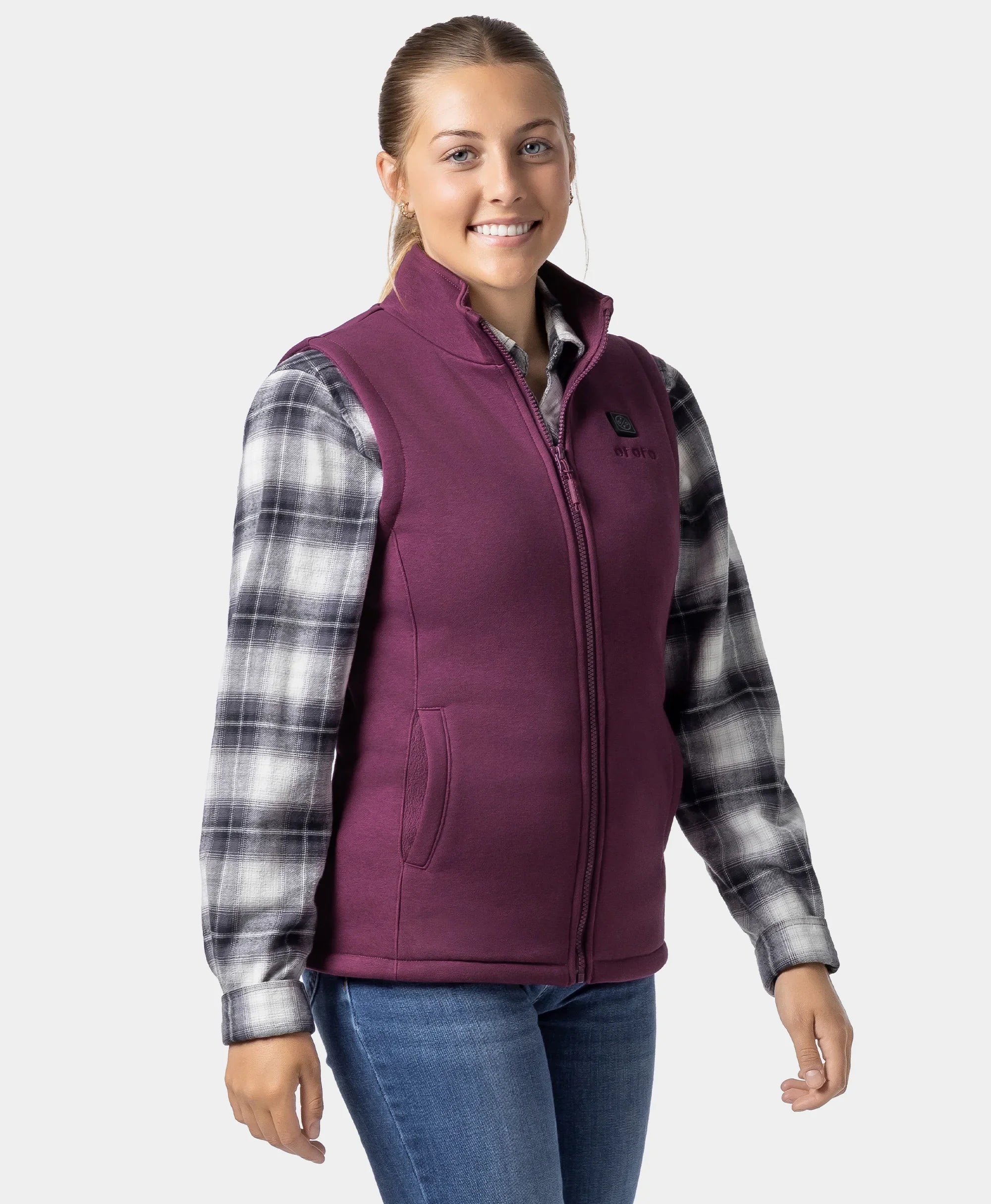 ORORO Heated Women's Heated Fleece Vest - Image 36
