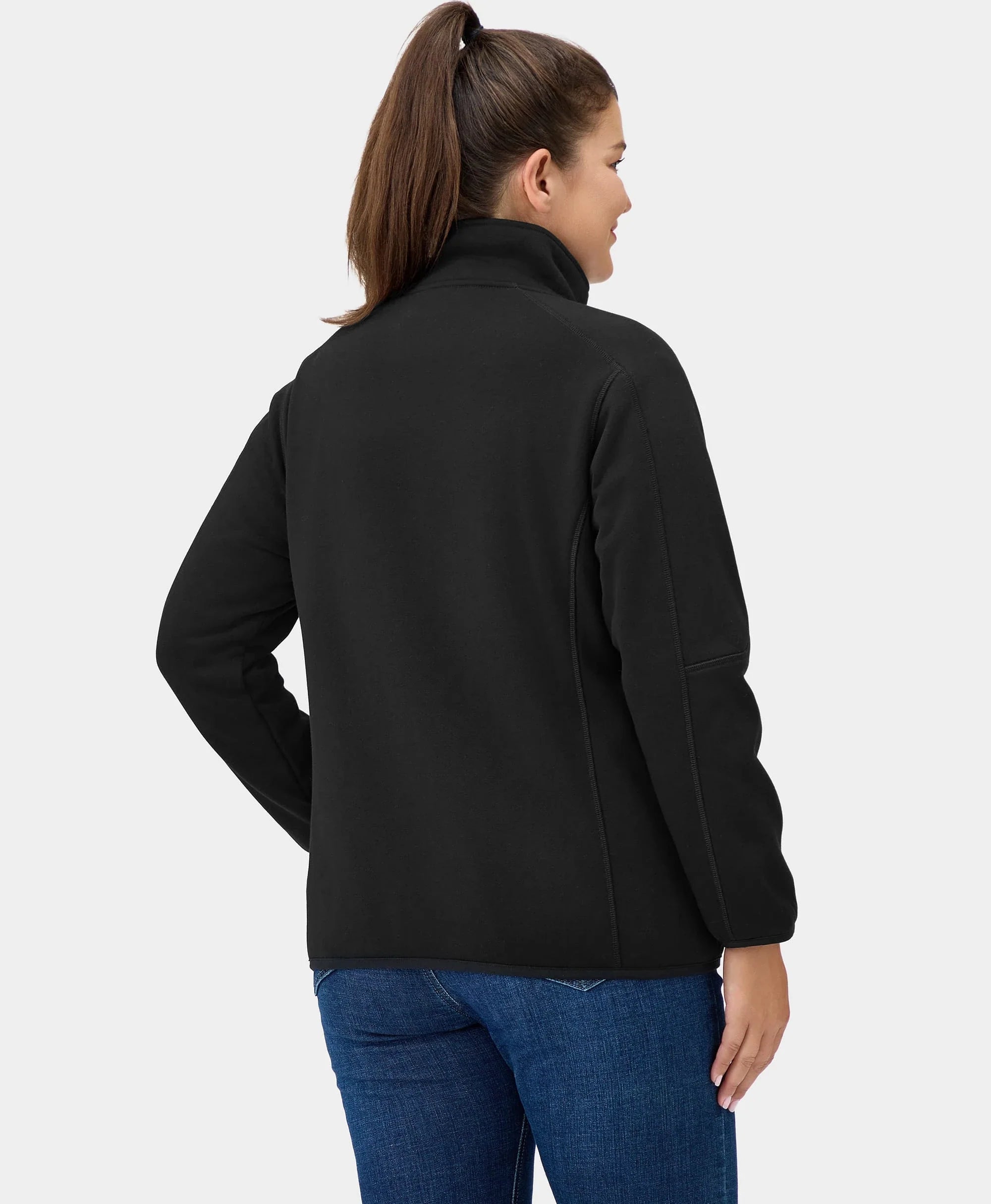 ORORO Heated (Open-box) Florence Women's Heated Fleece Jacket - Black (Battery Set Not Included) - Image 5
