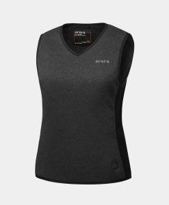 ORORO Heated Prestige Women's 4-Zone Heated Fleece V-Neck Liner Vest