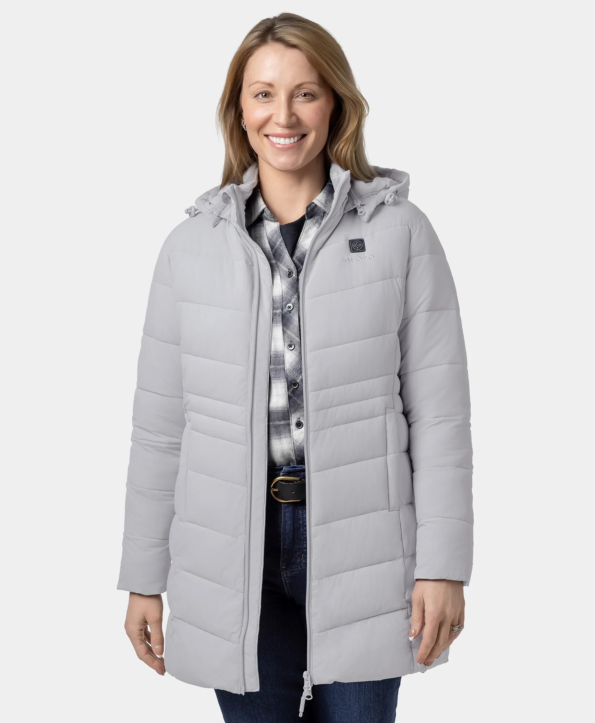 ORORO Heated Parkside Women's 4-Zone Heated Puffer Parka Jacket (Apparel Only) - Image 22