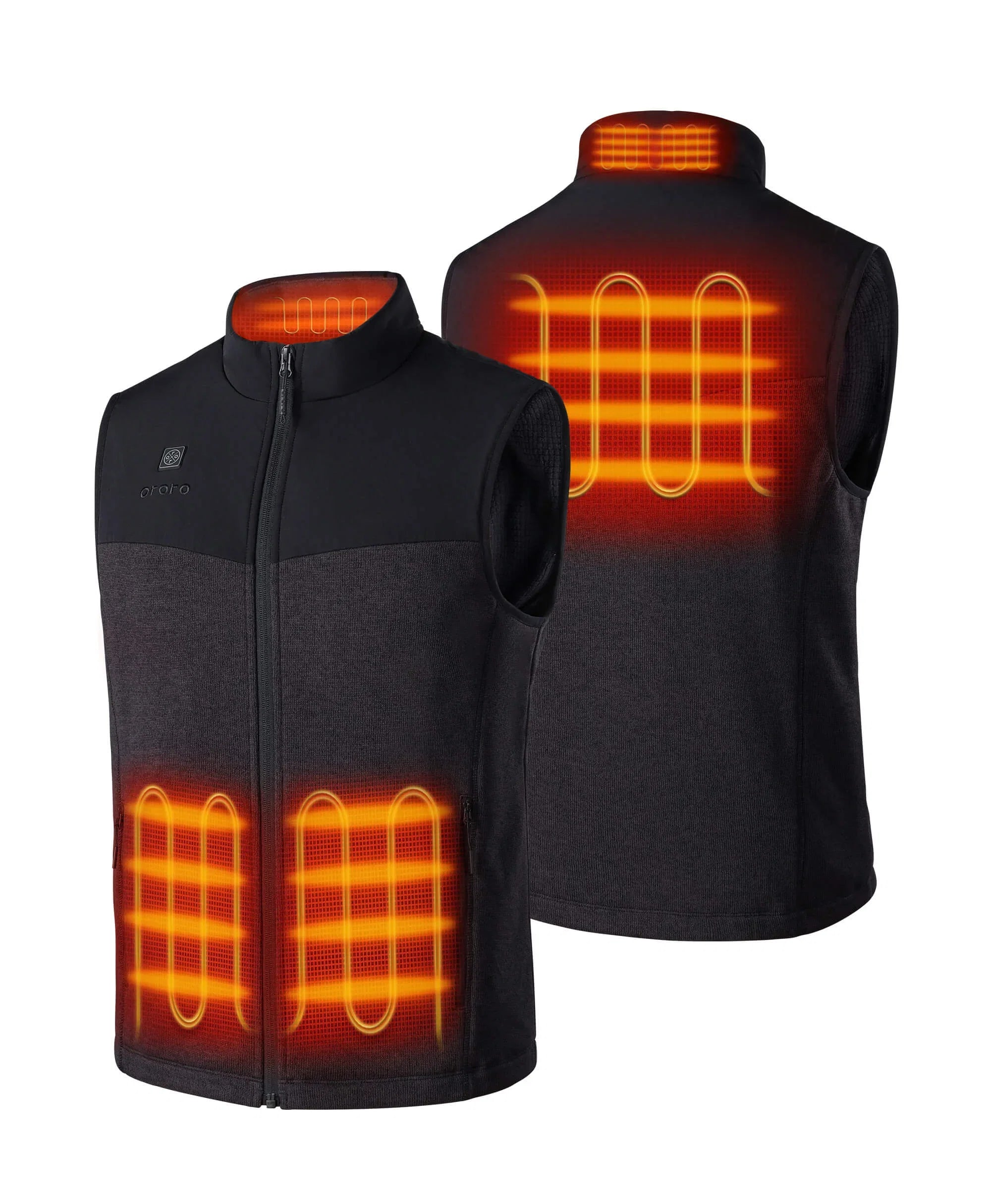 ORORO Heated (Open-box) Augusta Men's Heated Sweater Fleece Vest (Battery Set Not Included)