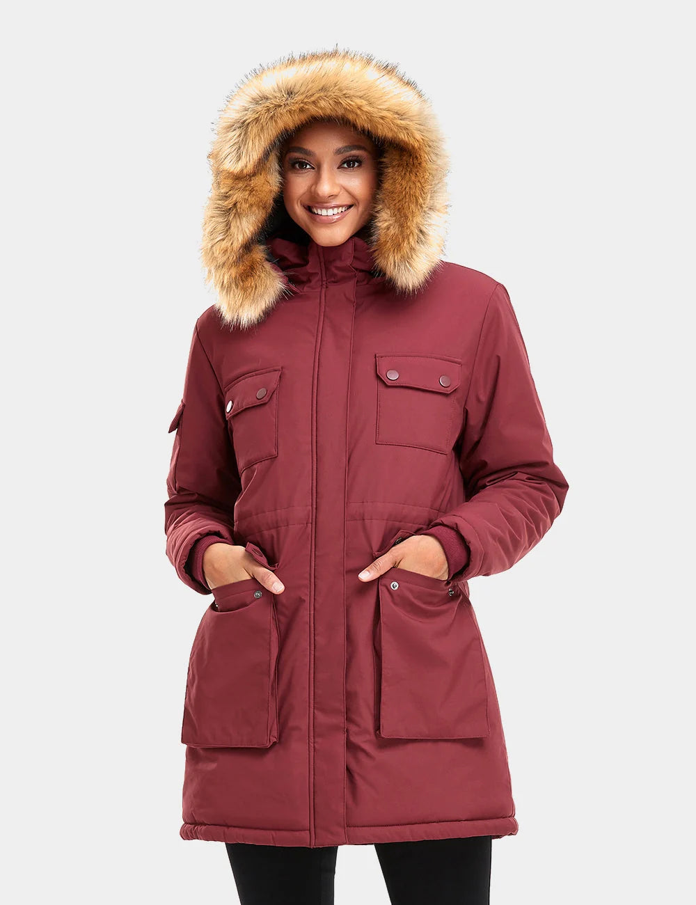 ORORO Heated (Open-box) Women's Heated Thermolite® Parka (4 Heating Zones) (Battery Set Not Included) - Image 23