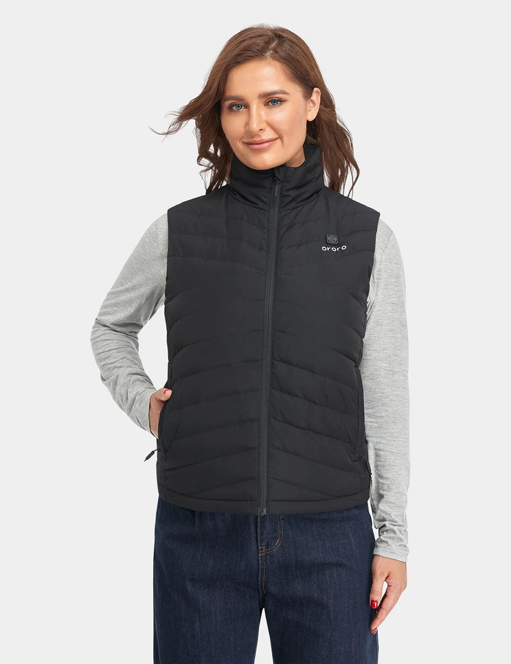 ORORO Heated Women's Heated Lightweight Down Vest (Apparel Only) - Image 5