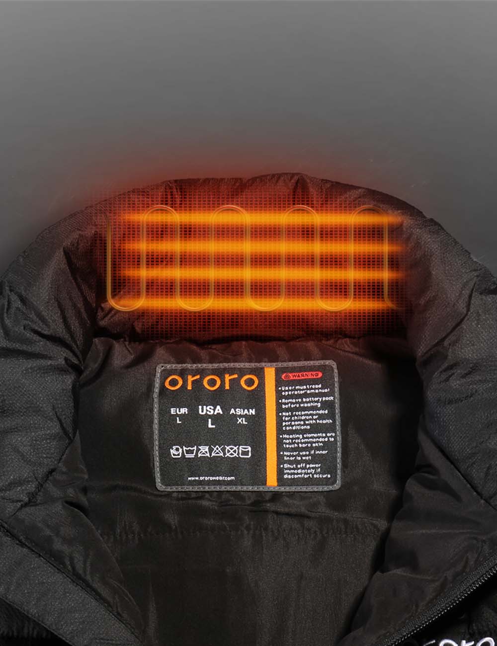 ORORO Heated (Open-box) Men's Classic Heated Vest (Battery Set Not Included) - Image 8