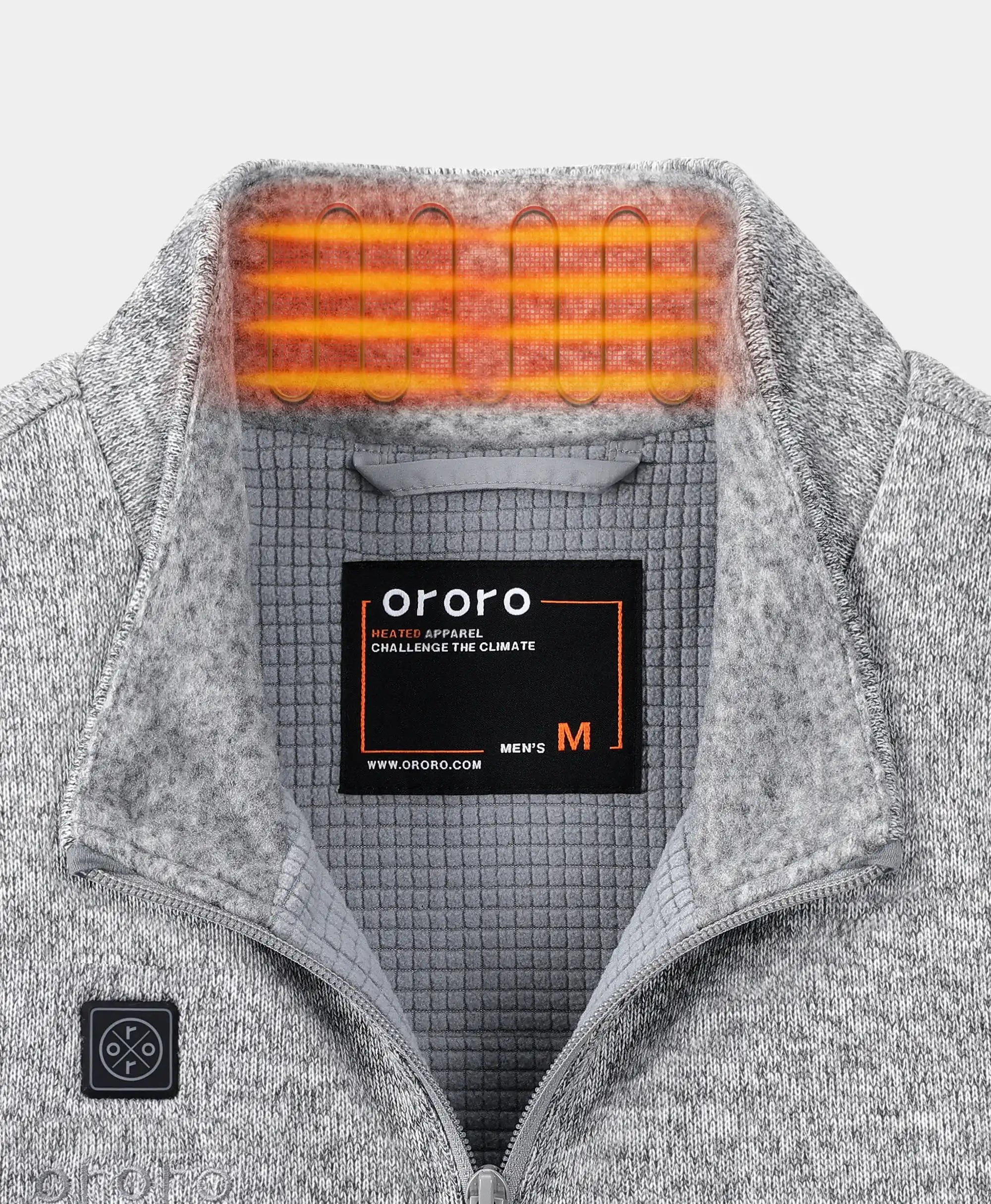 ORORO Heated Augusta Tournament ORORO Heated Men's 4-Zone Heated Sweater Fleece Vest (Apparel Only) - Image 11