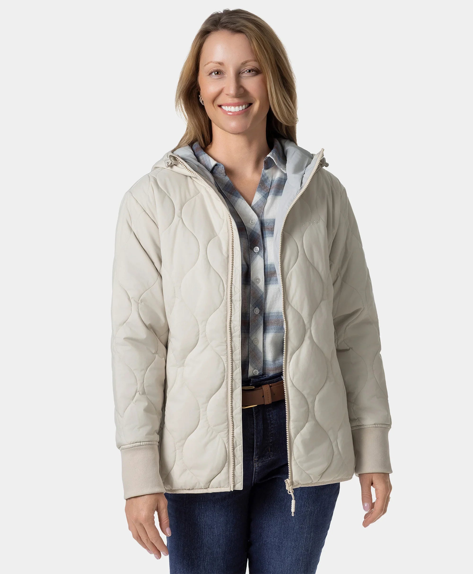 ORORO Heated Stargazer Women's Heated Quilted Hoodie Jacket (ORORO Heated Final Sale) - Image 18