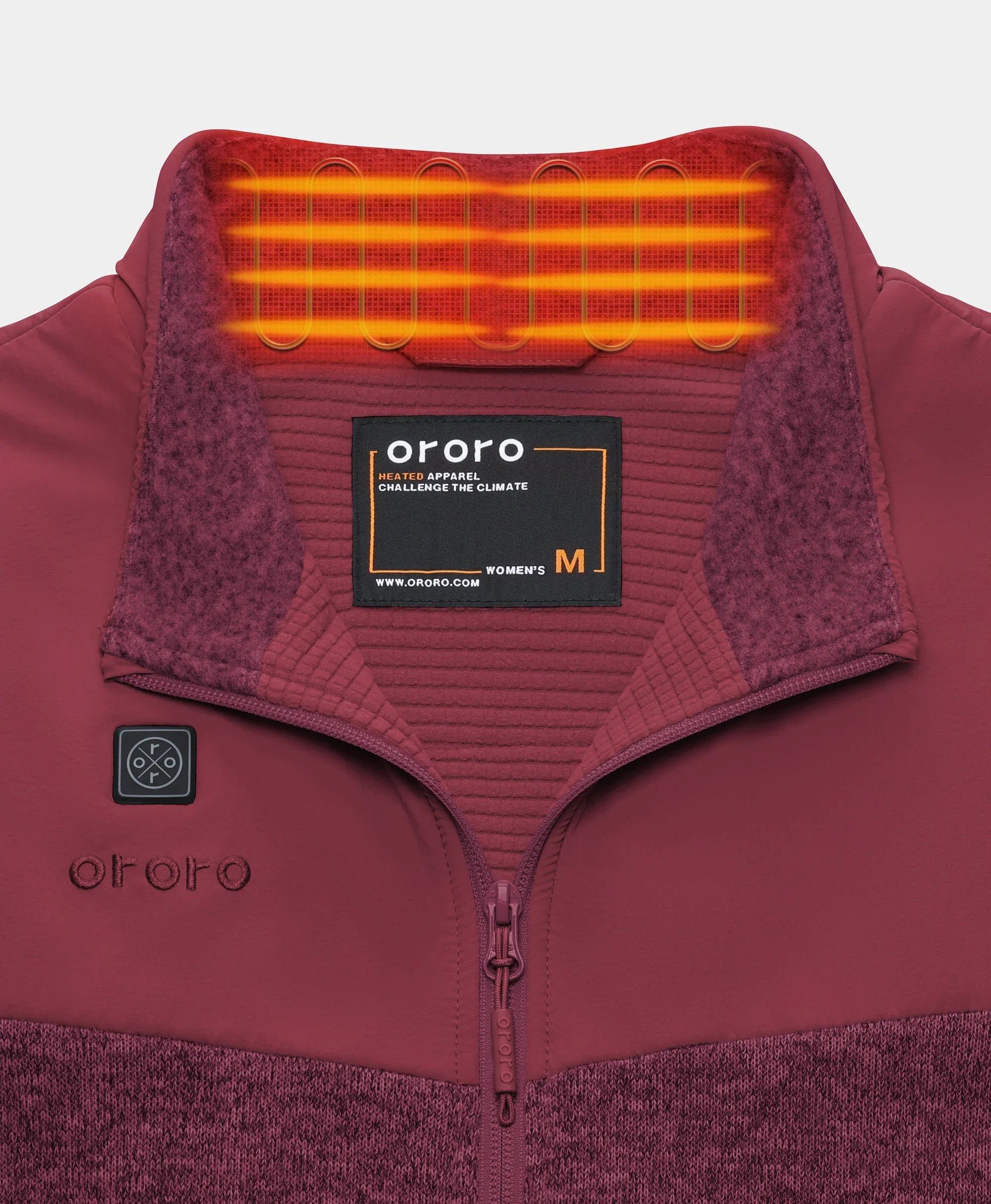 ORORO Heated Augusta Women's Heated Sweater Fleece Vest (Apparel Only) - Image 27