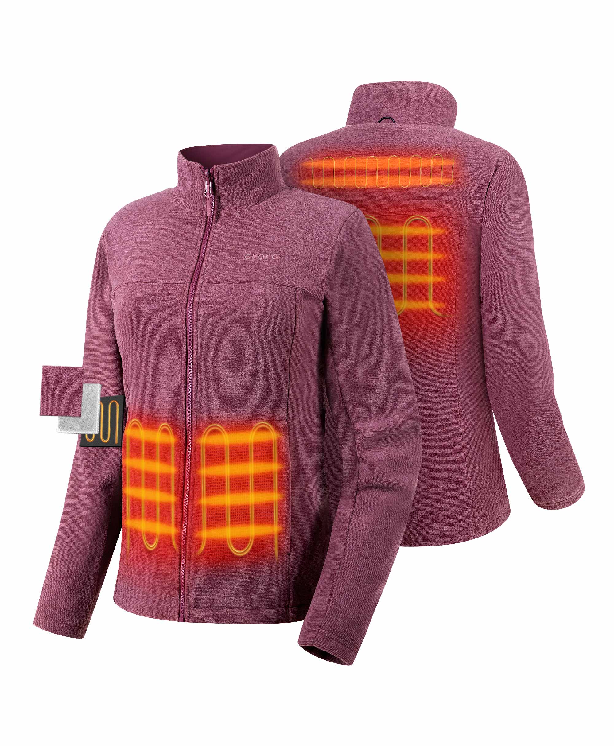 ORORO Heated (Open-box) River Ridge Women's Heated Fleece Liner Jacket (Battery Set Not Included) - Image 9