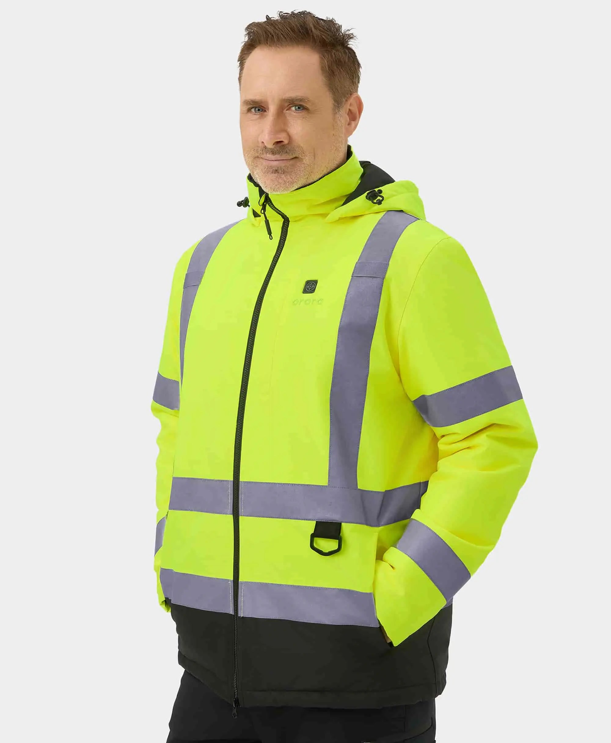 ORORO Heated (Open-box) Flagstaff Men's Heated High-Visibility Jacket (Battery Set Not Included) - Image 3