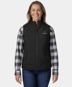 ORORO Heated Women's Heated Quilted Vest - Black