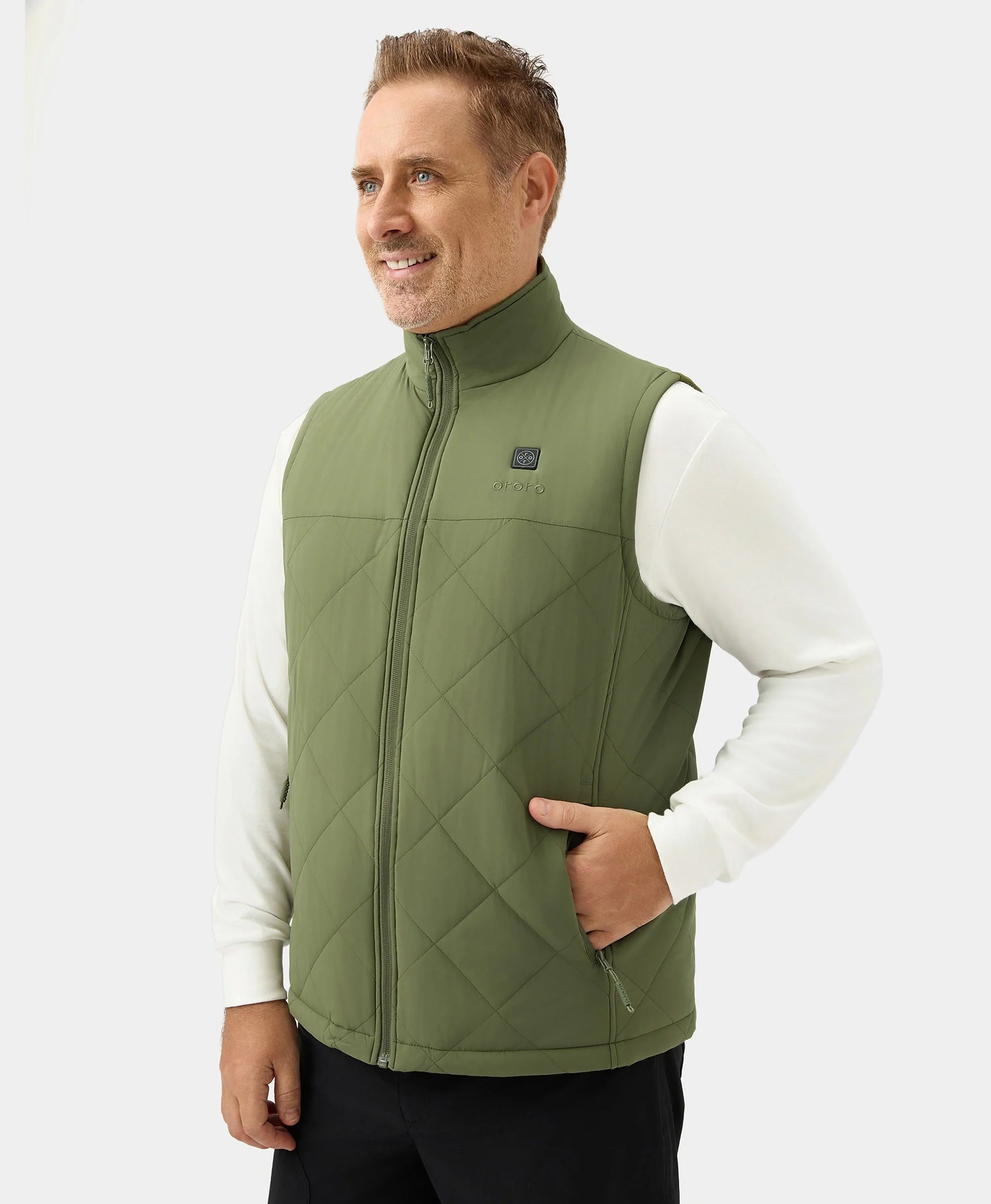 ORORO Heated Men's Heated Quilted Vest (Apparel Only) - Image 17