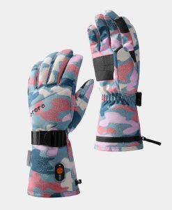 Alternative view of ORORO Heated (Open-box) Kyoto Women's Colorprint Heated Lightweight Gloves