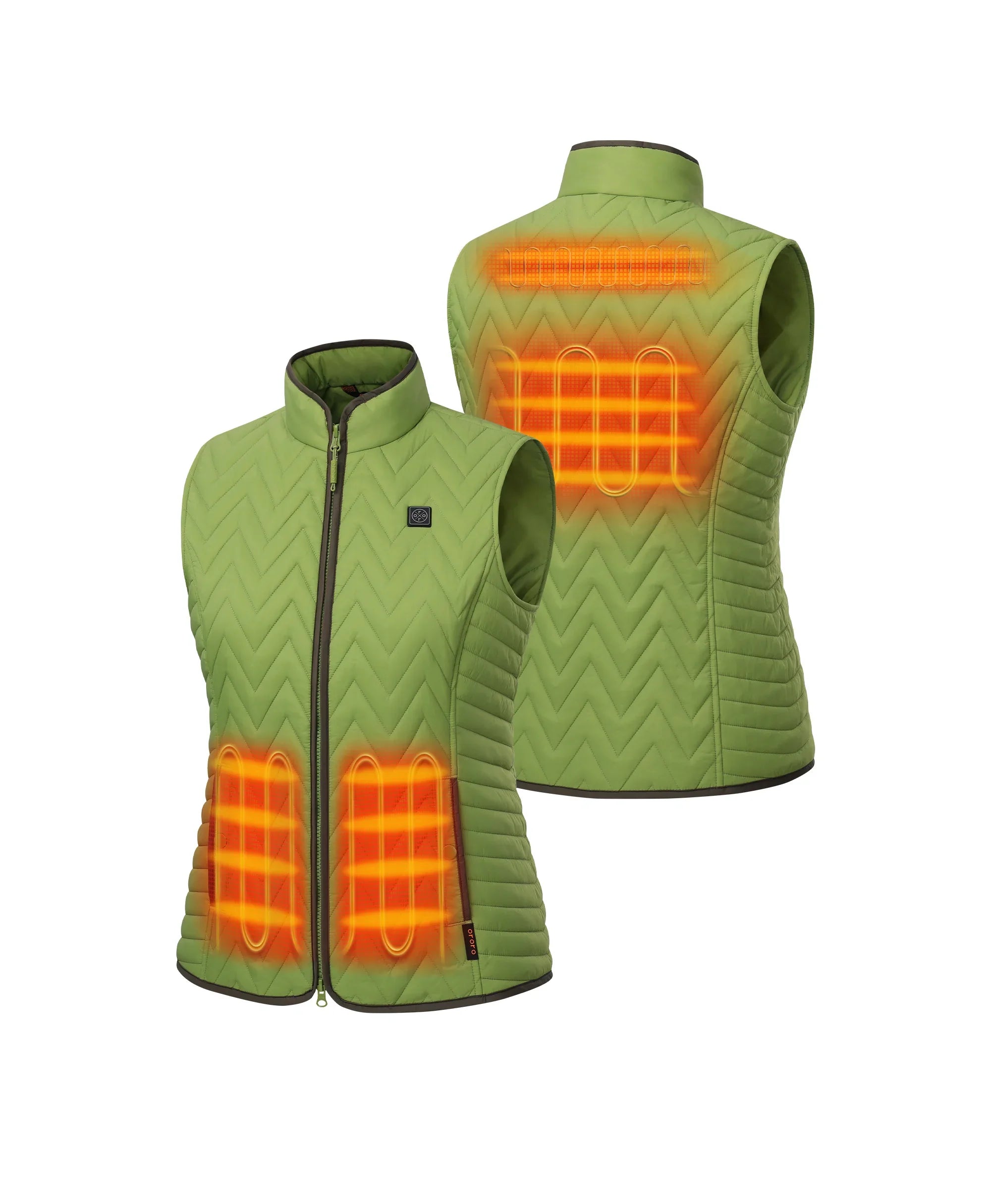 ORORO Heated Women's Heated Chevron Quilted Vest - Image 22