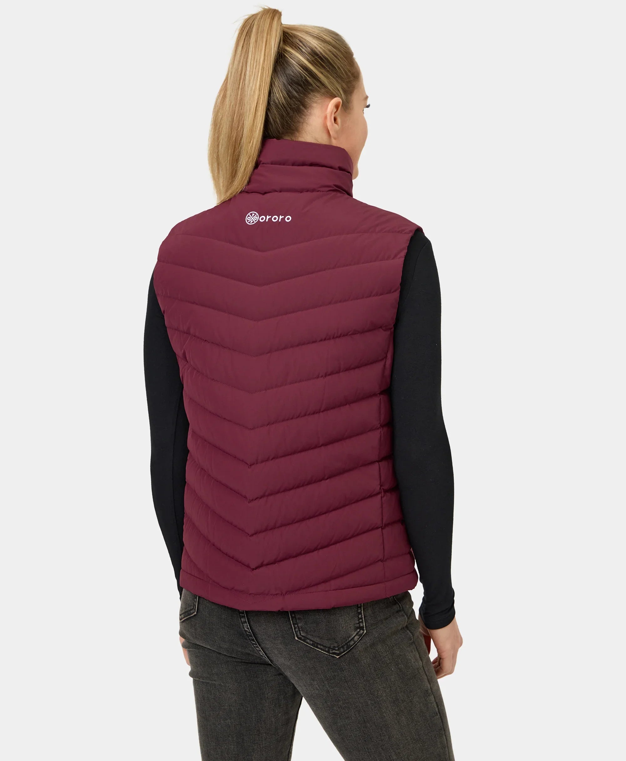 ORORO Heated Women's Heated Lightweight Down Vest - Image 37
