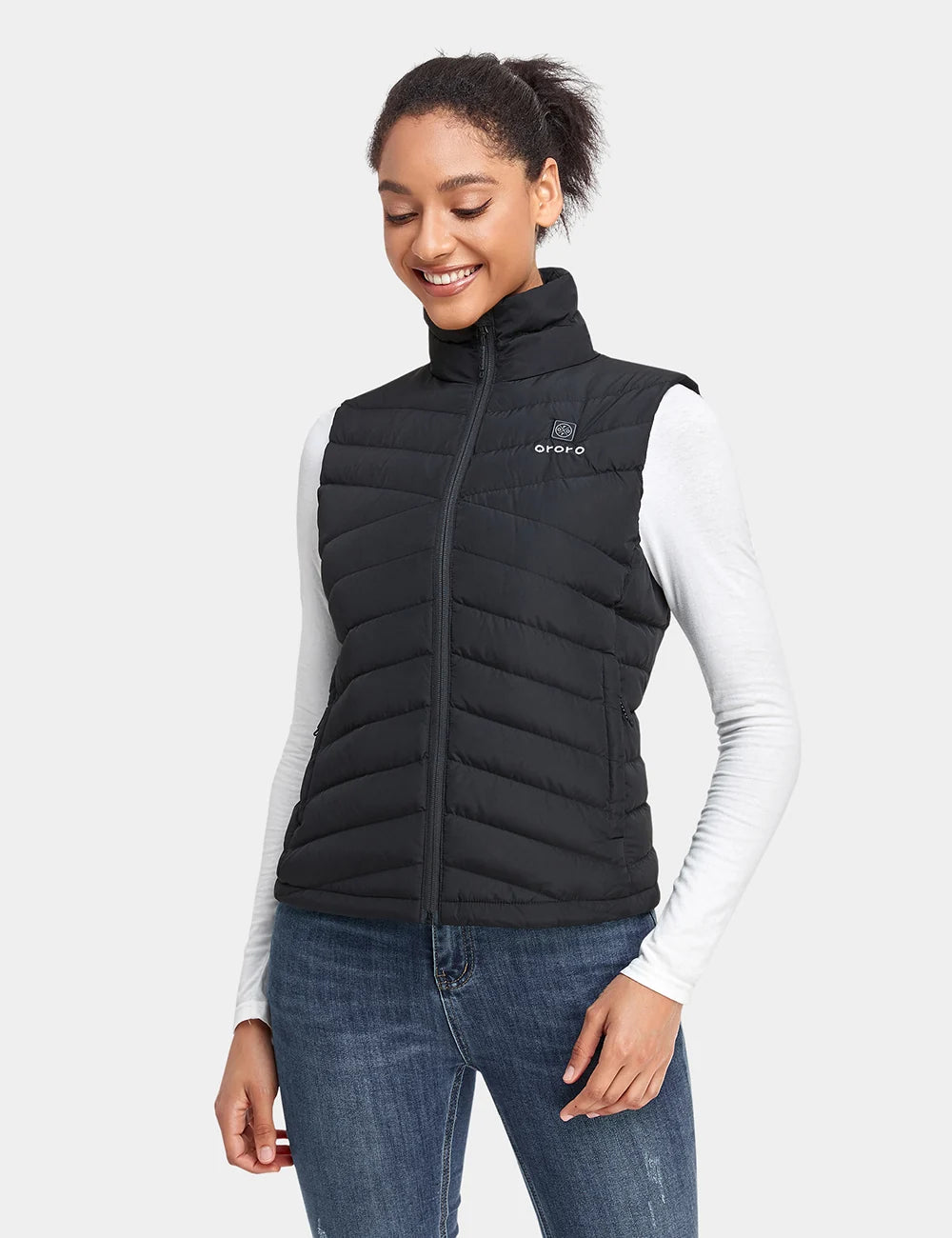 ORORO Heated Women's Heated Lightweight Down Vest - Image 5