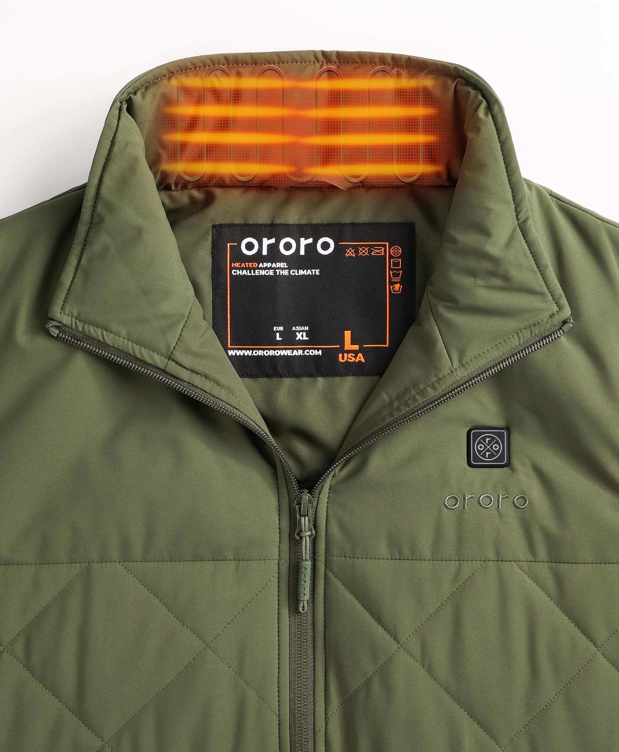 ORORO Heated Men's Heated Quilted Vest (Apparel Only) - Image 22